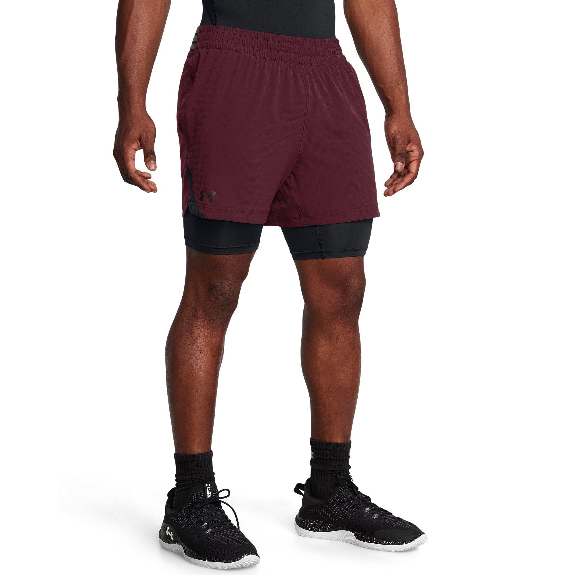 Rød - Under Armour - Elevate 2-in-1 Performance Gym Shorts - 3