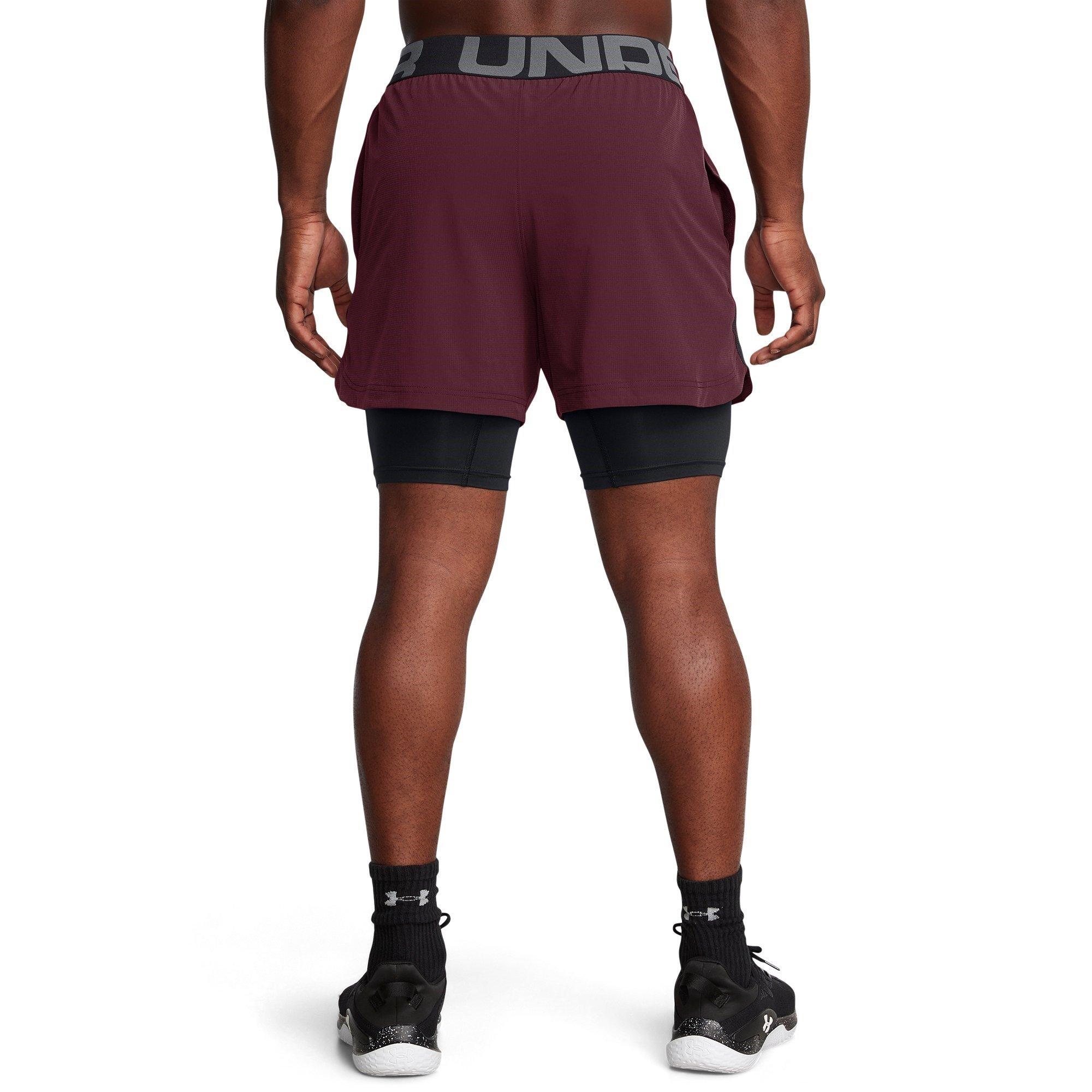 Rød - Under Armour - Elevate 2-in-1 Performance Gym Shorts - 4