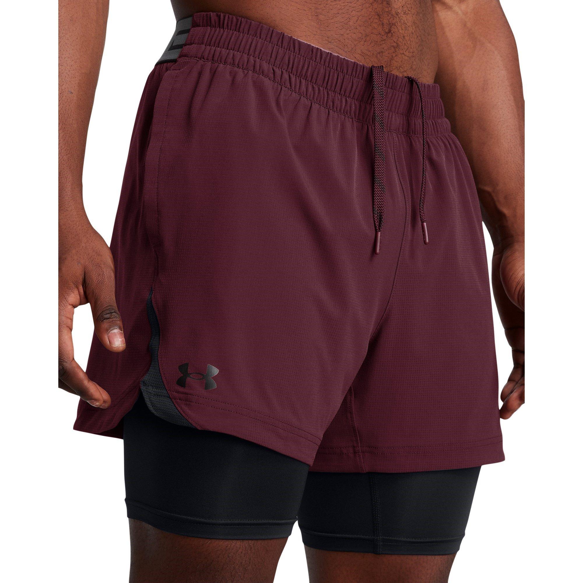 Rød - Under Armour - Elevate 2-in-1 Performance Gym Shorts - 5