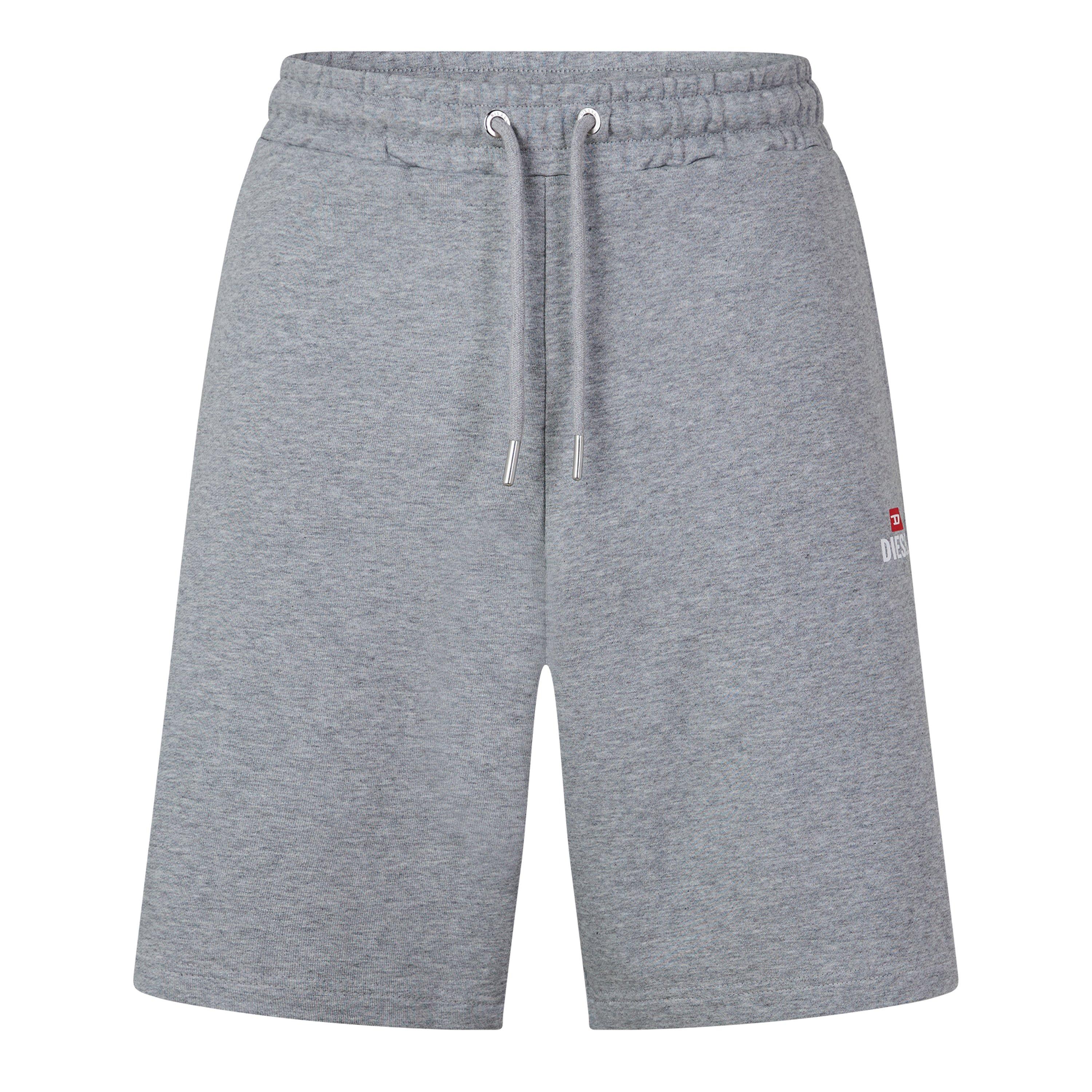 Light Grey Me - Diesel - Men's P-Crown New D Logo Fleece Jogger Shorts - 1