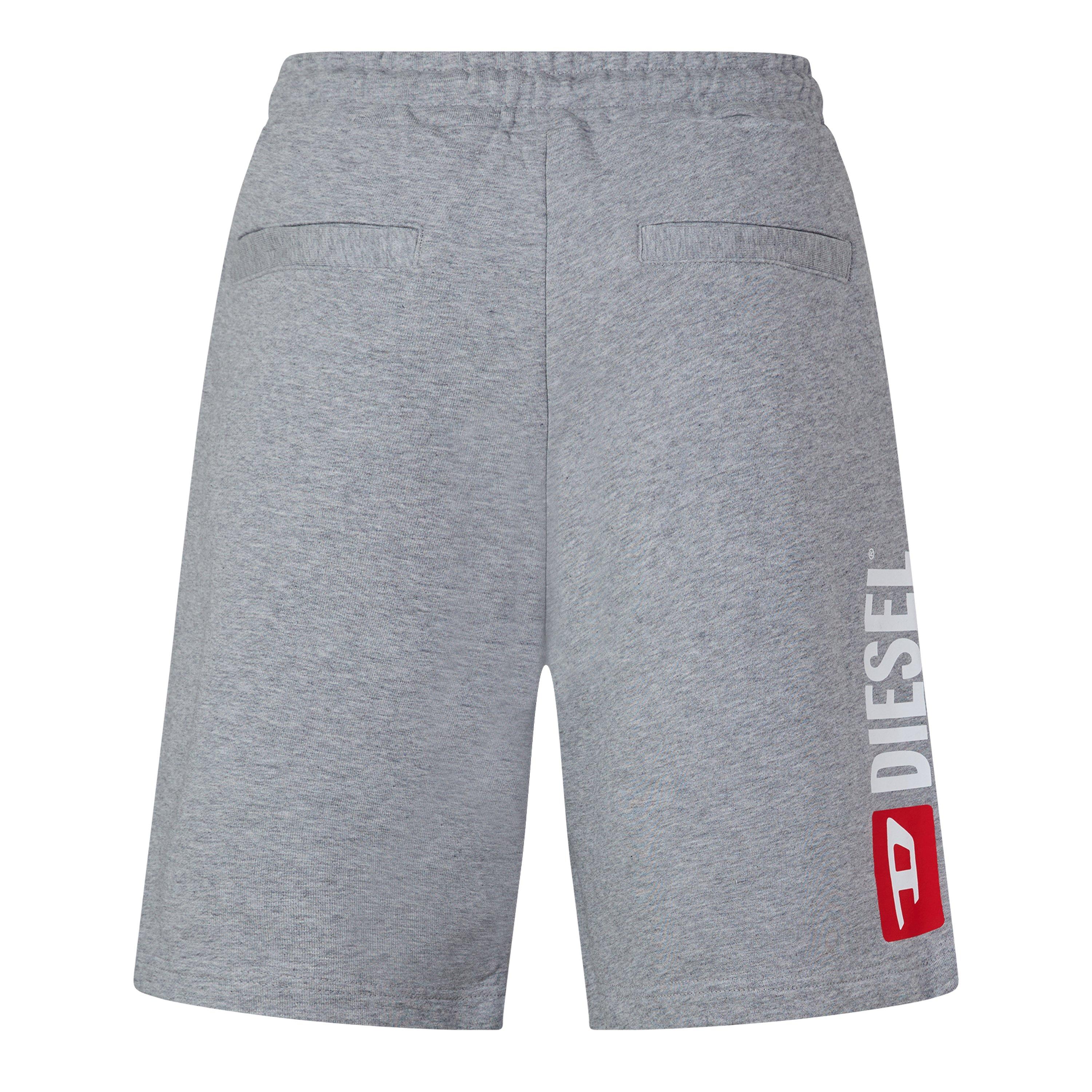 Light Grey Me - Diesel - Men's P-Crown New D Logo Fleece Jogger Shorts - 2