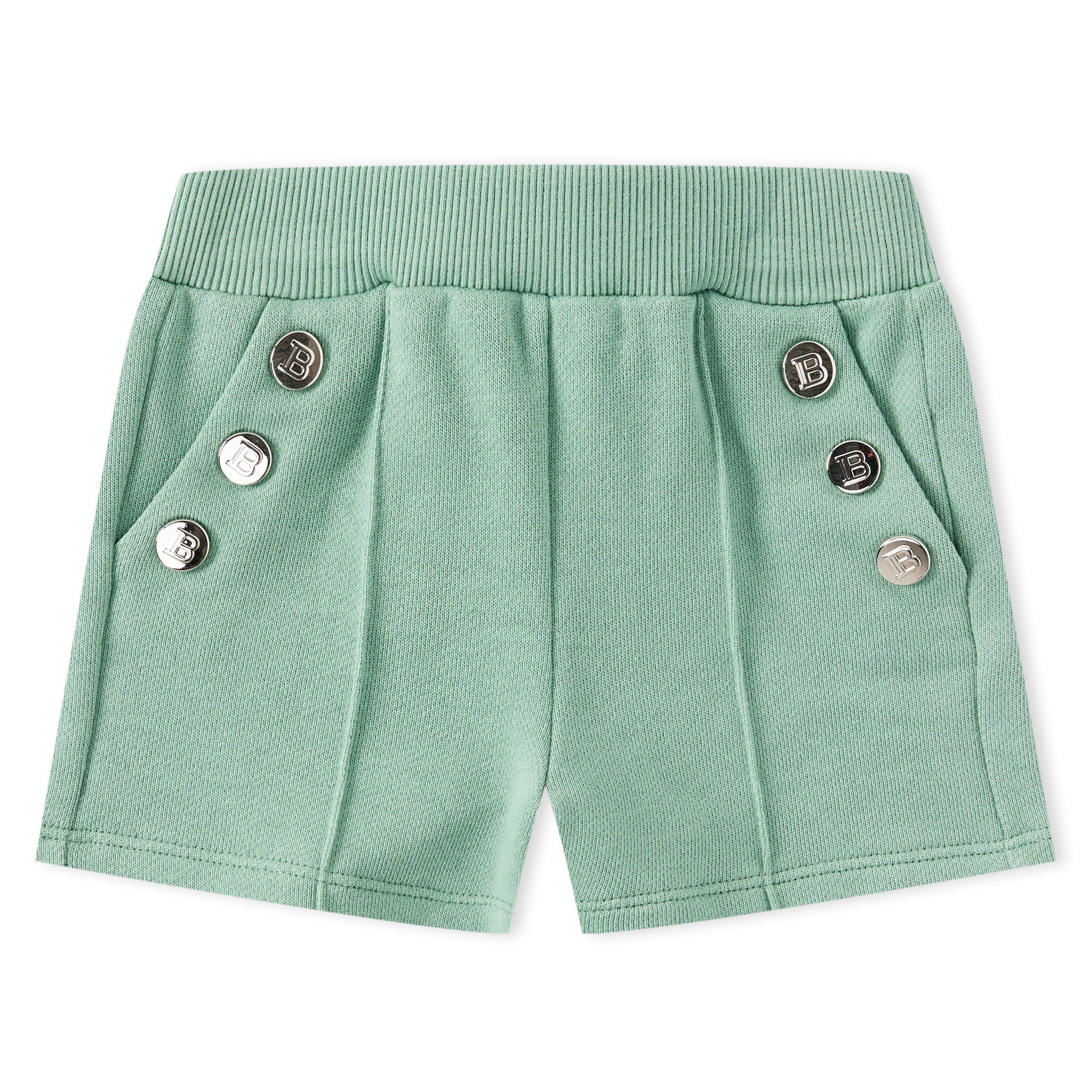 Greenish - Balmain - Kids' Fleece Jogger Shorts - 1