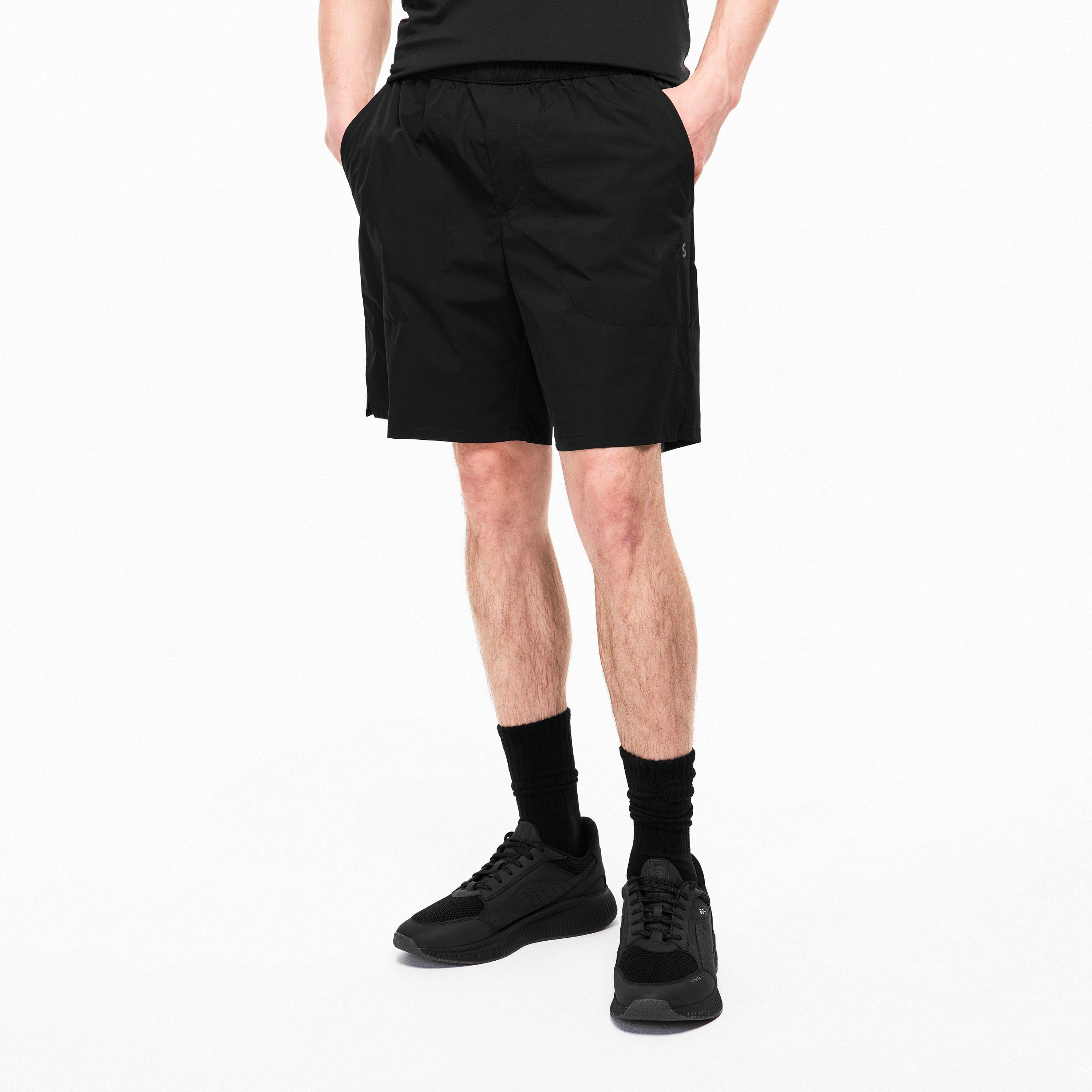 Black - Boss - Men's  Green Performance Gym Shorts - 3