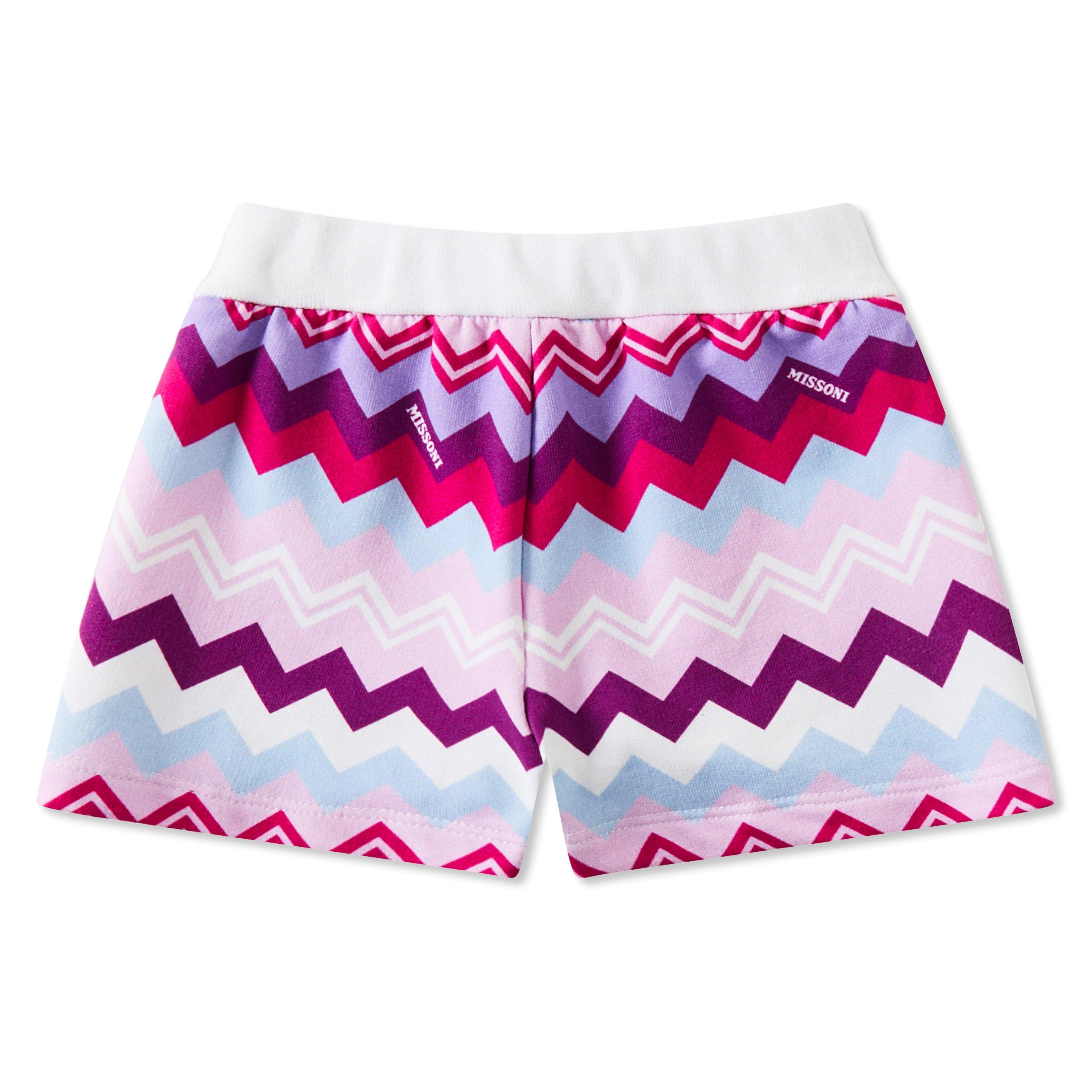 Glicine - Missoni - Kids' Zag Fleece Jogger Shorts - 2