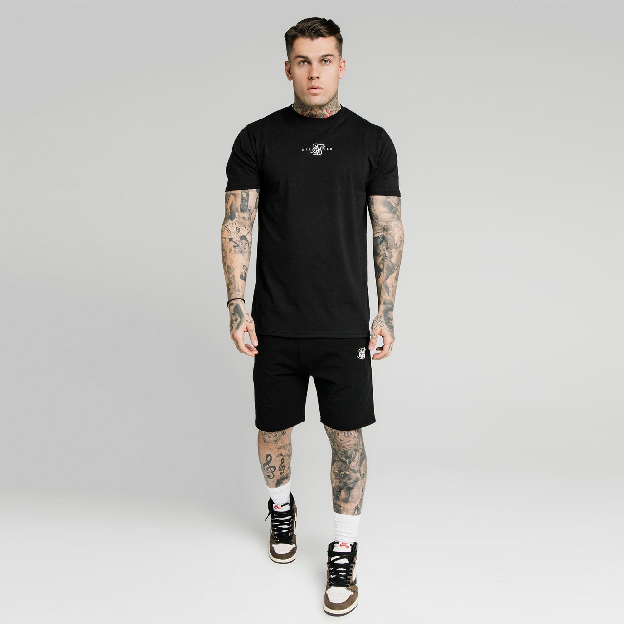 Nero - SikSilk - Logo Jersey Jogger Shorts - 3