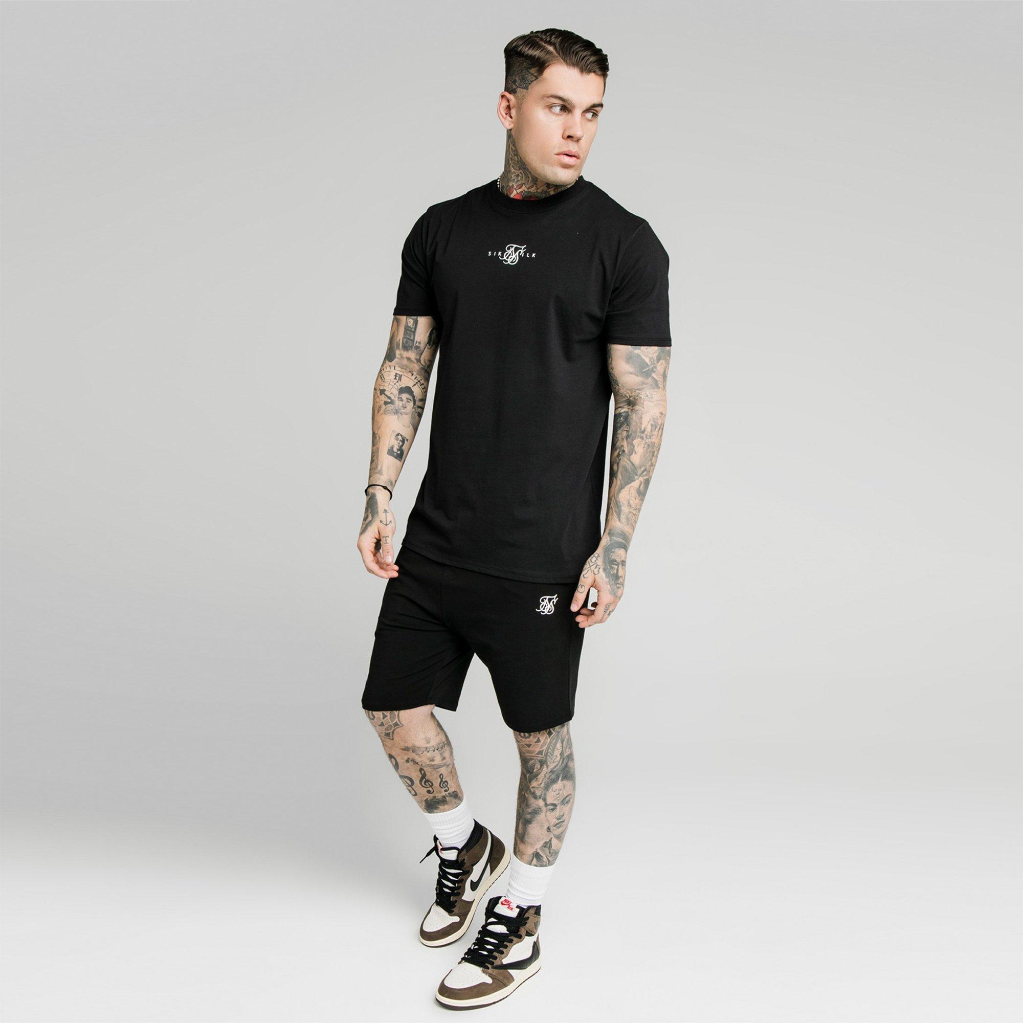 Nero - SikSilk - Logo Jersey Jogger Shorts - 4