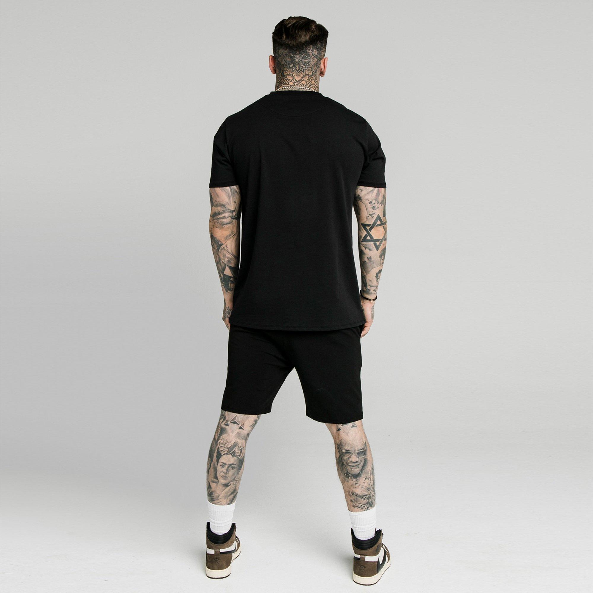 Nero - SikSilk - Logo Jersey Jogger Shorts - 5