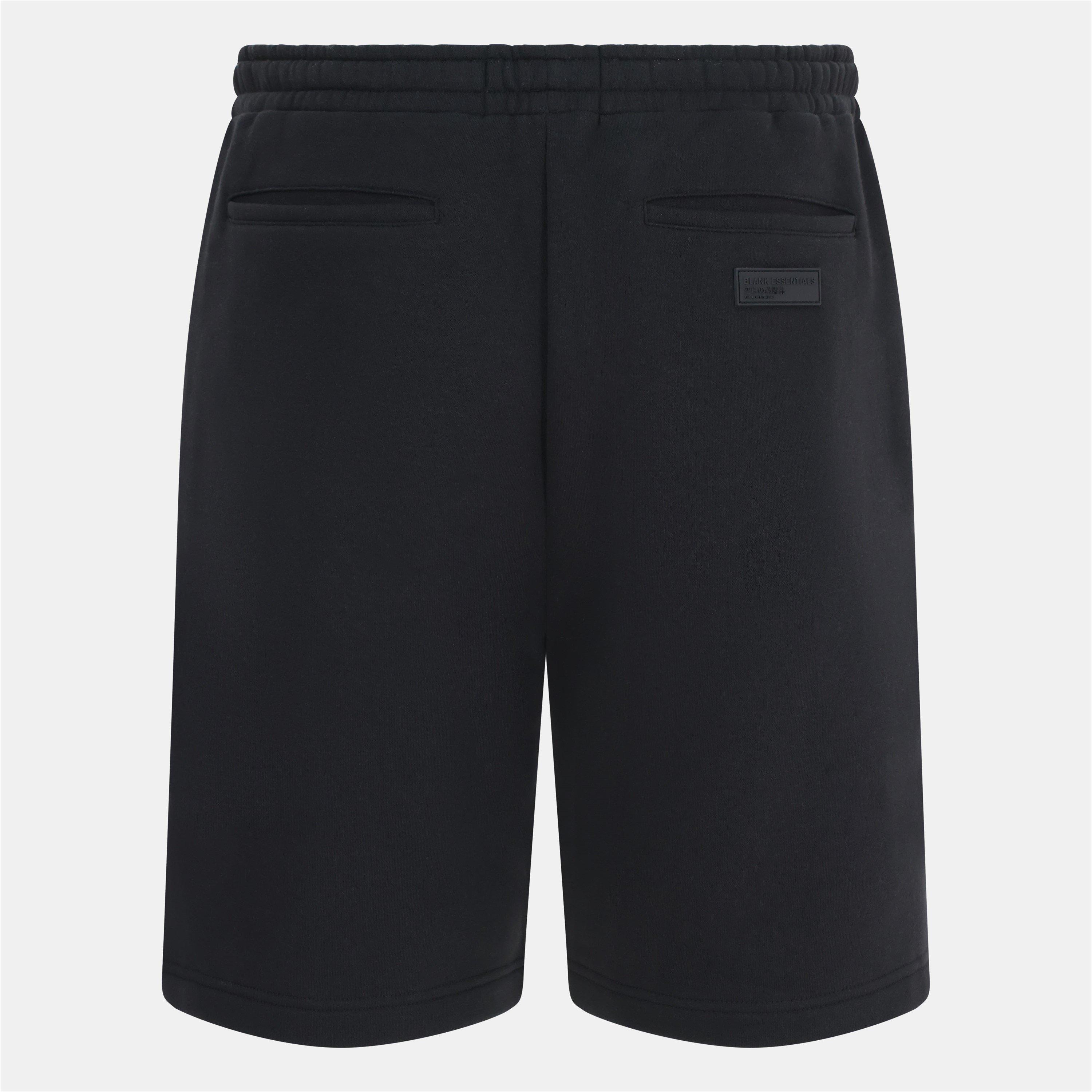 Crna - Blank Essentials - Men's Collegiate Fleece Jogger Shorts - 2