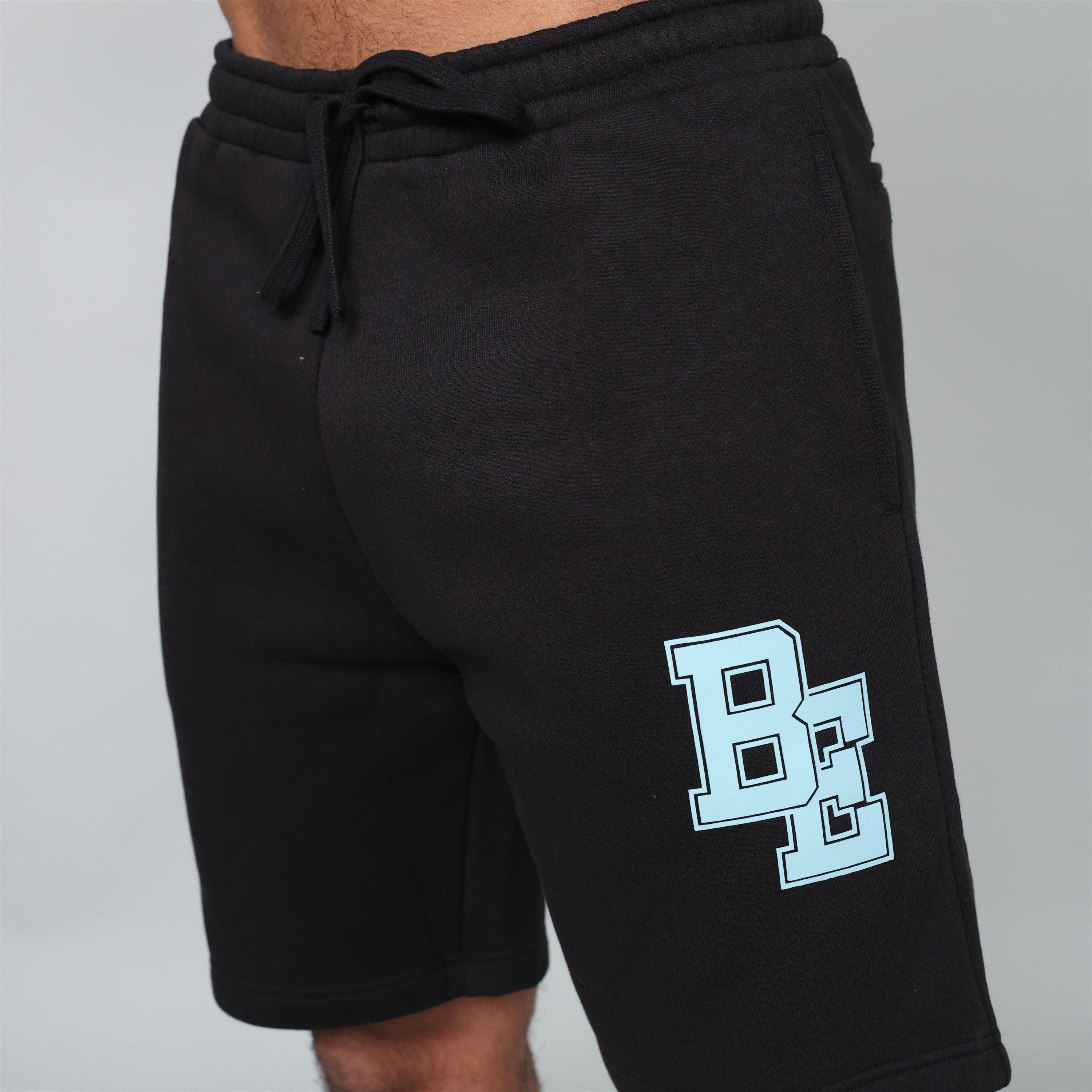 Crna - Blank Essentials - Men's Collegiate Fleece Jogger Shorts - 5