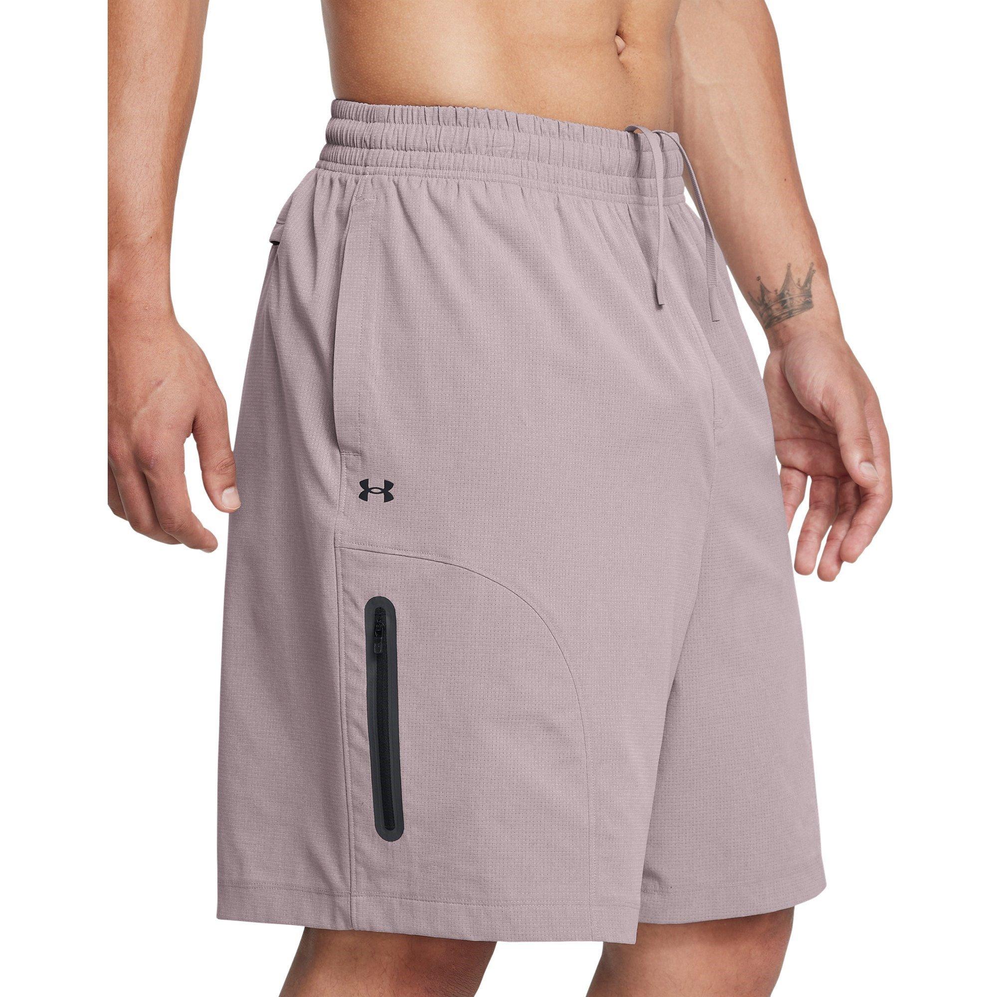 Gray - Under Armour - Unst Vent Performance Gym Shorts - 5