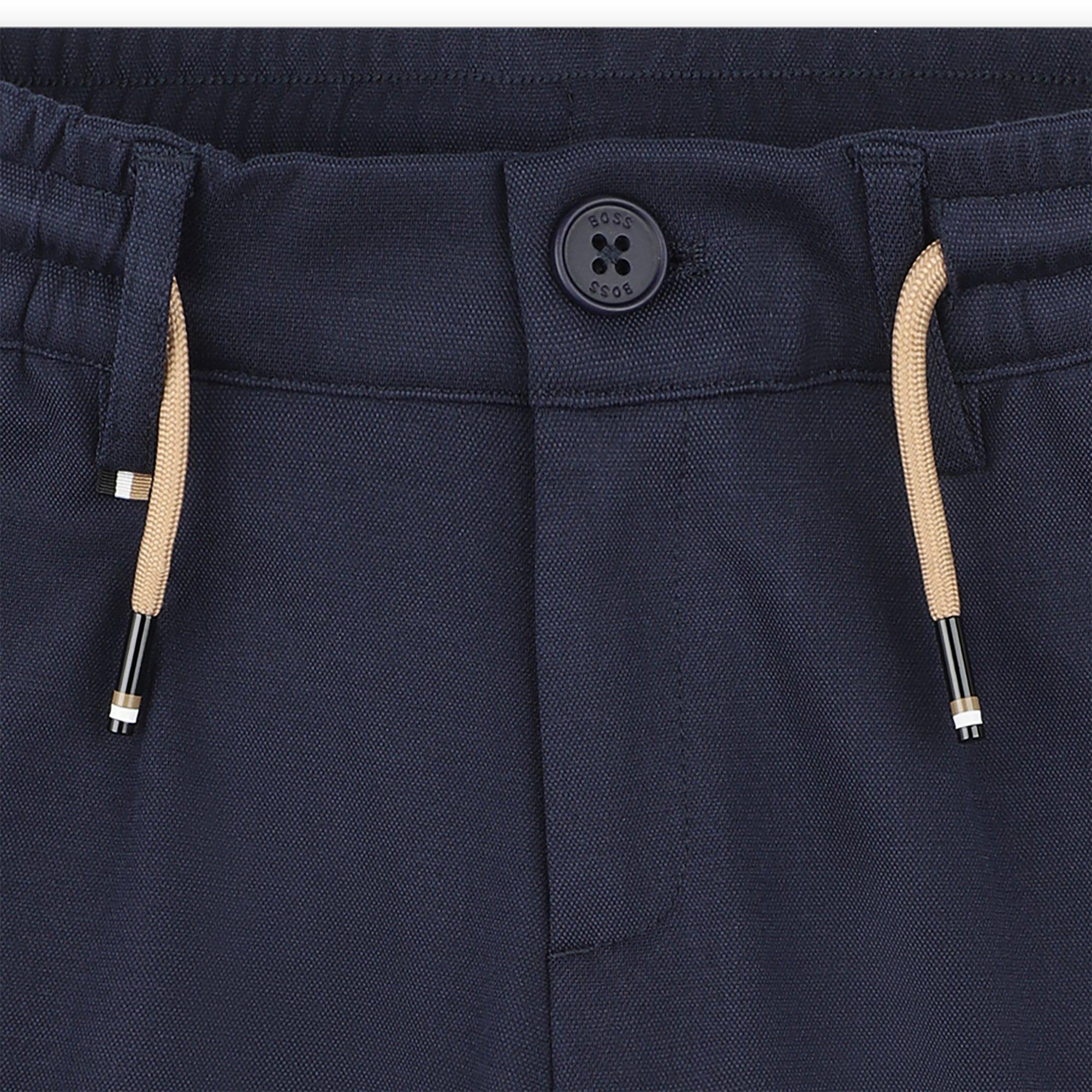 Navy 849 - Boss - Kids  Chino Shirt and Chino Shorts - 3