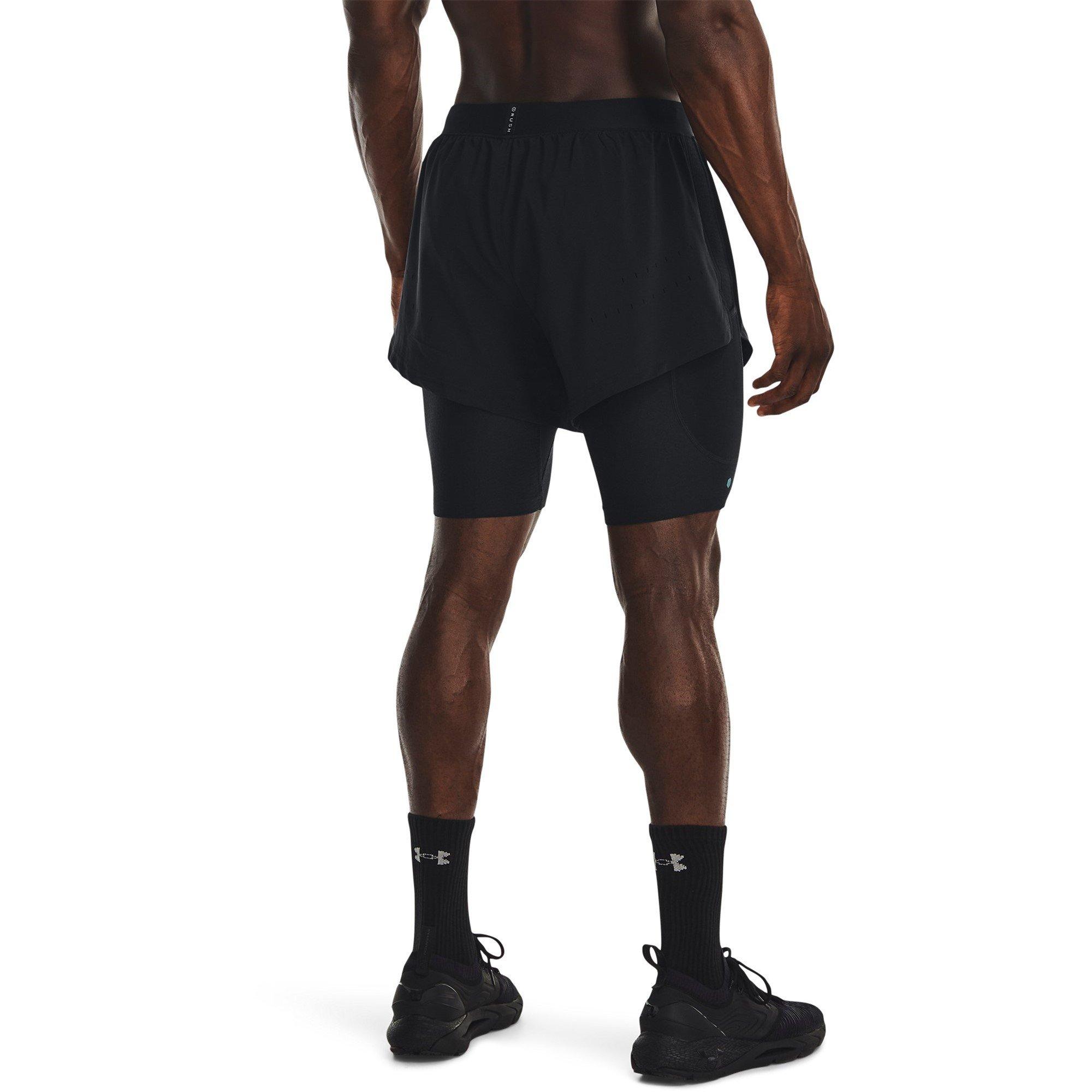 Black - Under Armour - Men's Rush Smartform Performance Gym Shorts - 4