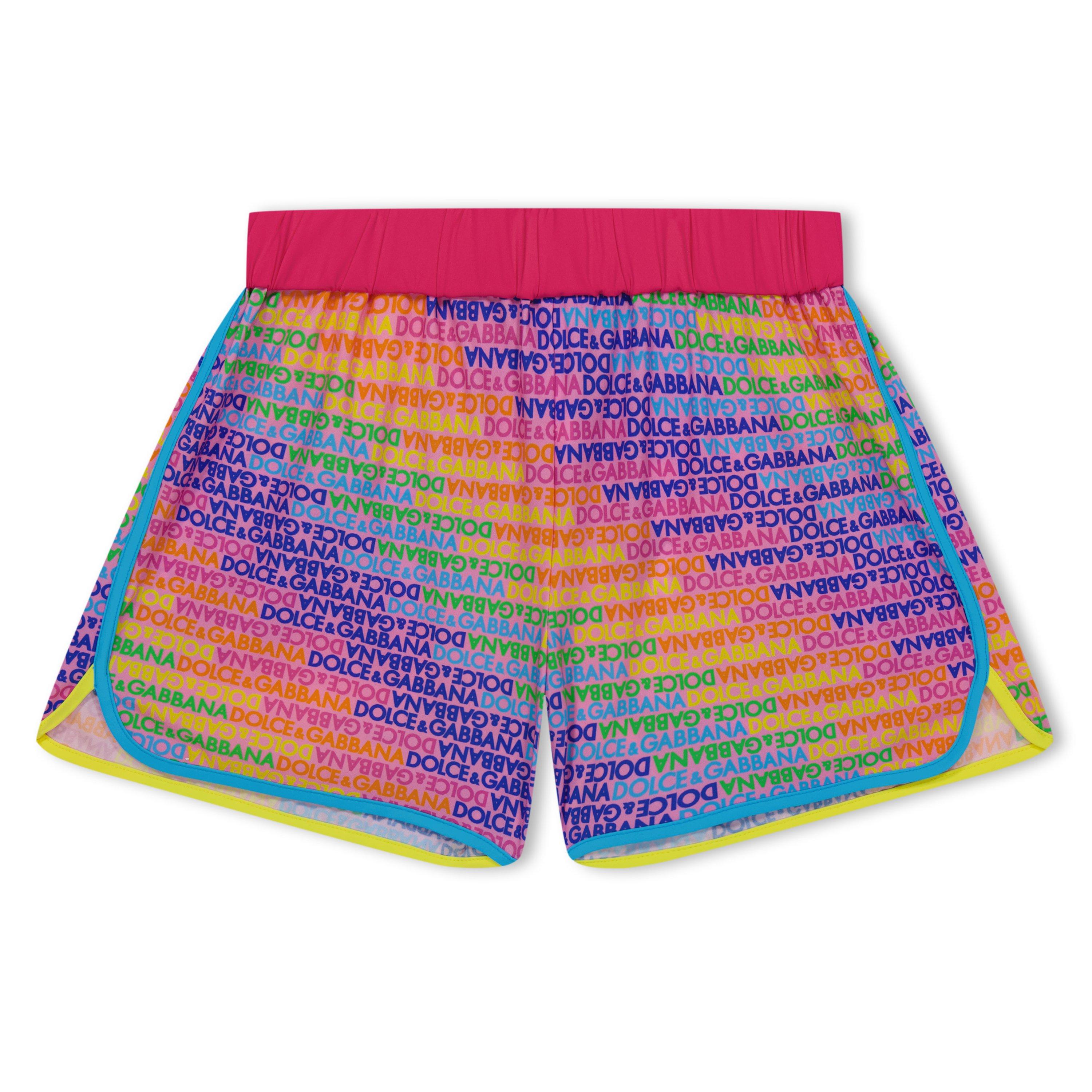 Multi HH4ZH - Dolce and Gabbana - Kids' Logo Fleece Jogger Shorts - 1