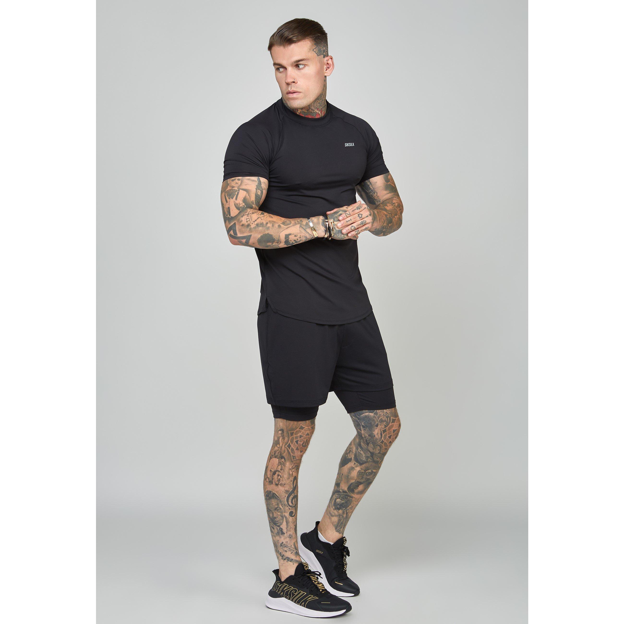 Black - SikSilk - Dual Performance Gym Shorts - 4