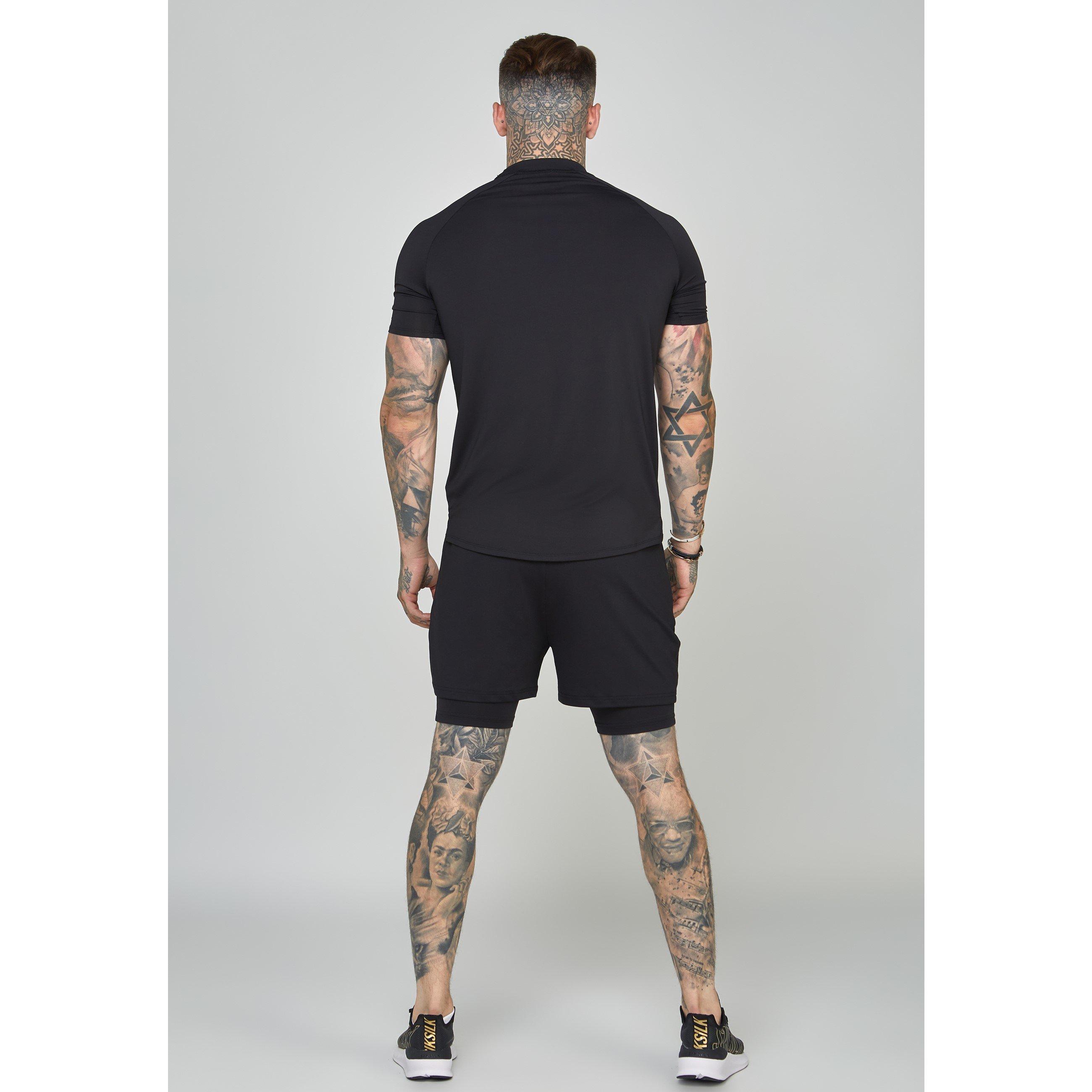 Black - SikSilk - Dual Performance Gym Shorts - 5
