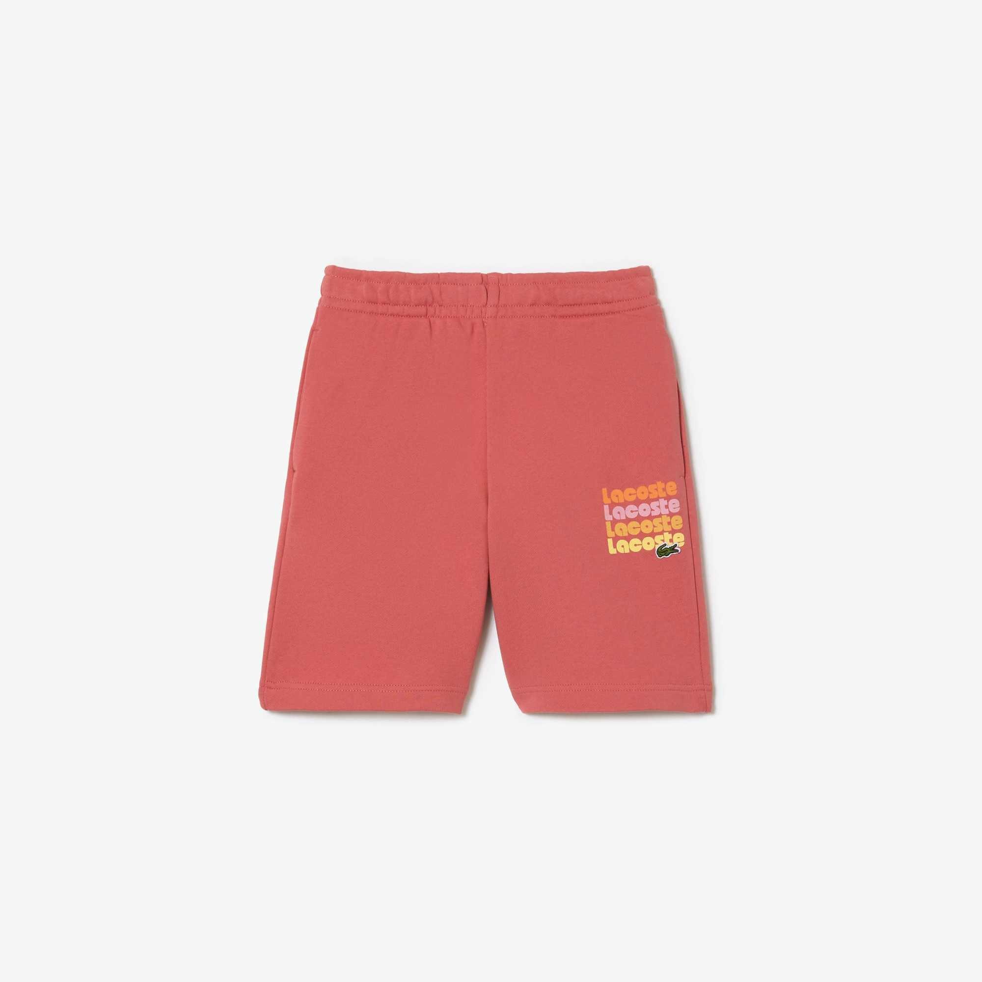 Red ZV9 - Lacoste - Kids' Logo Fleece Jogger Shorts - 5