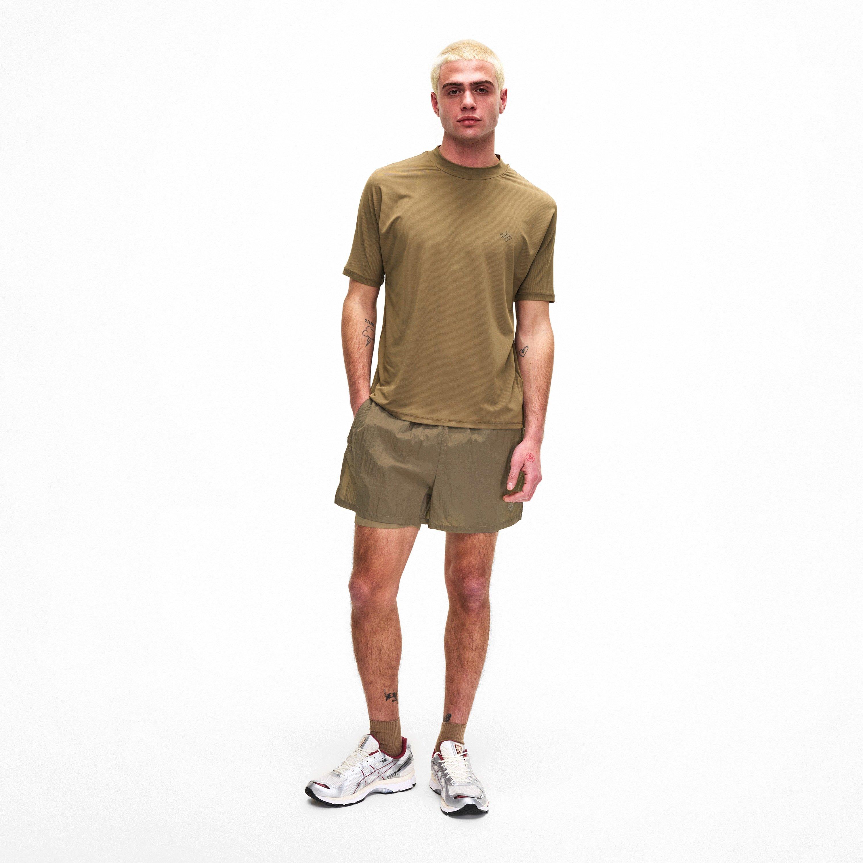 Brown - The Couture Club - Mens 2-1 Translucent Run Shorts - 6