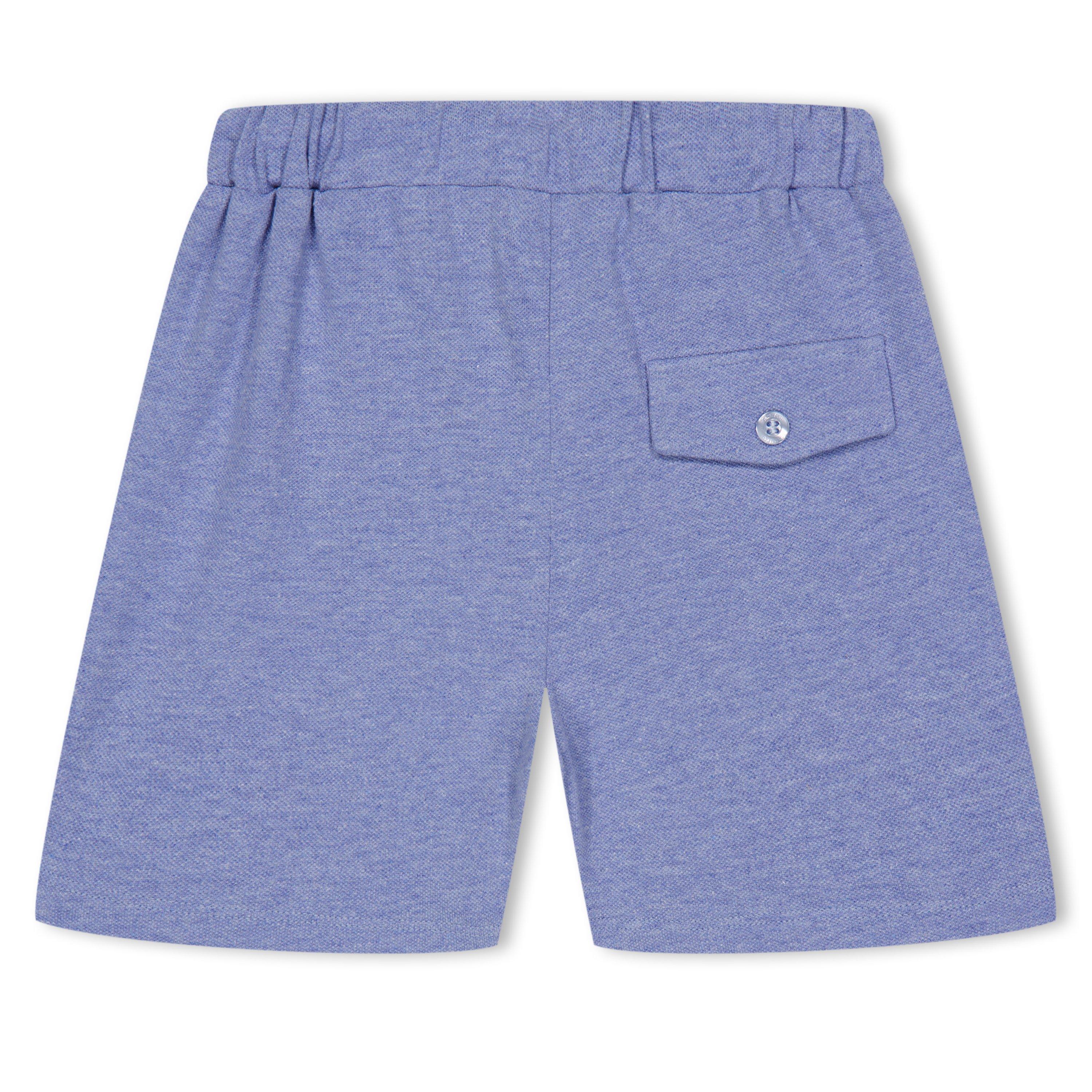 Pale Blue B0010 - Patachou - Kids' Logo Fleece Jogger Shorts - 2