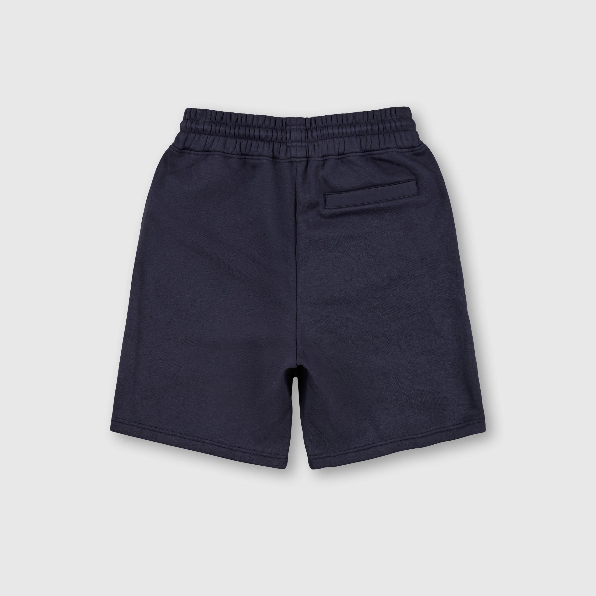 Navy - Pretty Green - Men's Eclipse Paisley Fleece Jogger Shorts - 2