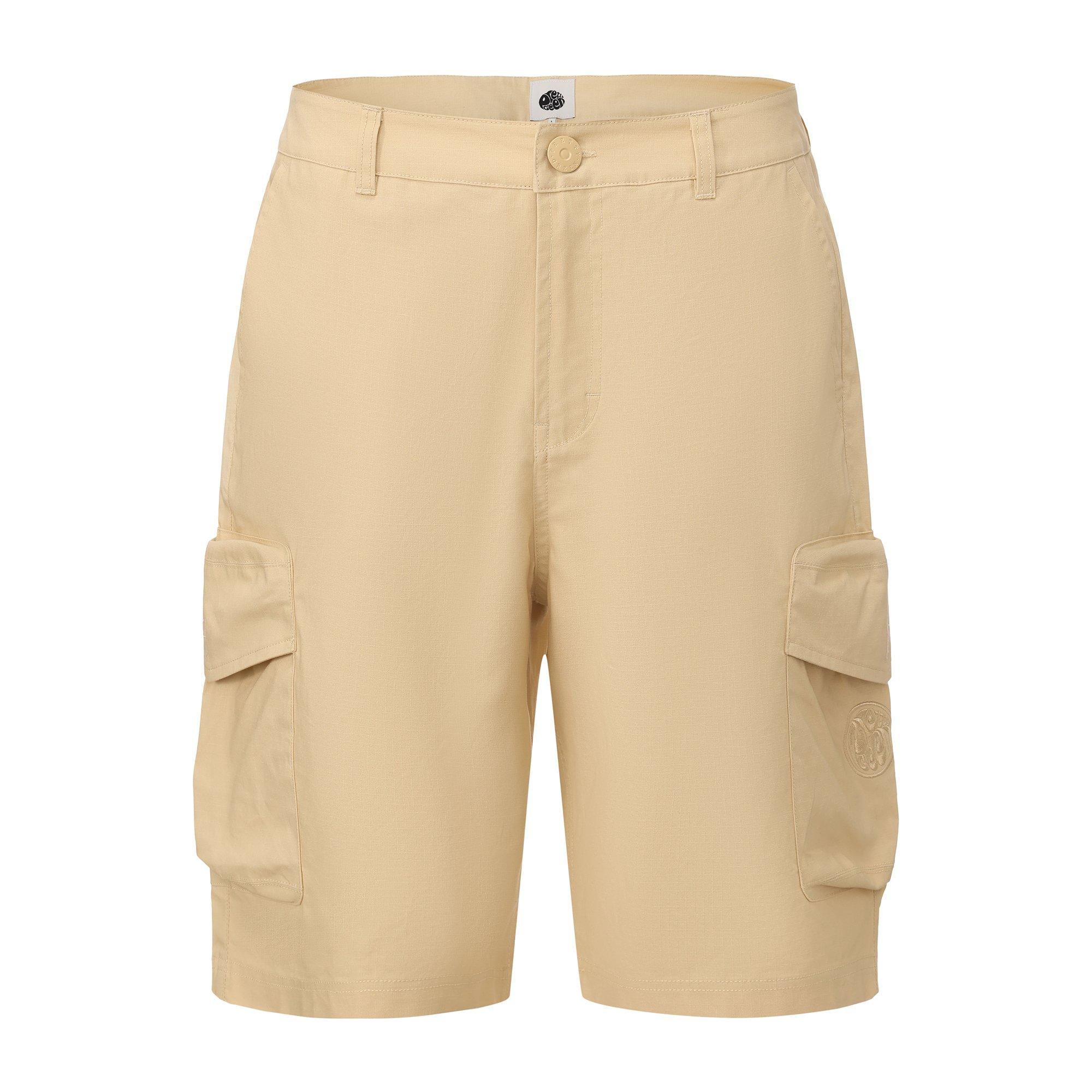 Pretty Green Men's Cargo Shorts - Beige - Small