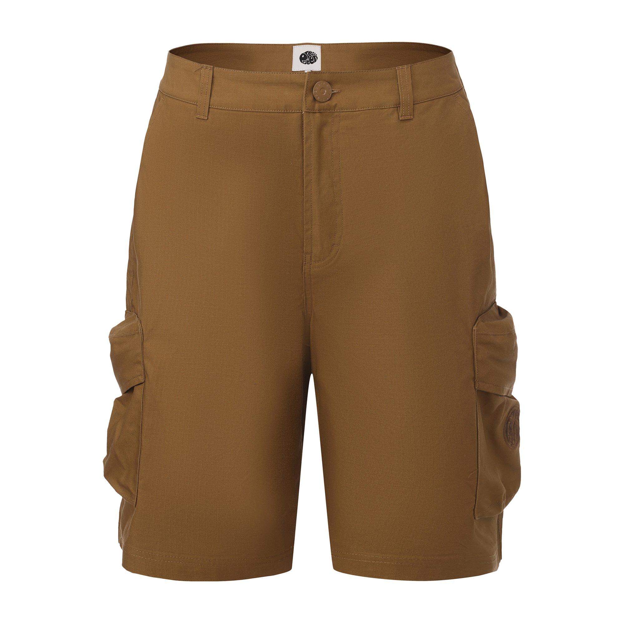 Pretty Green Men's Cargo Shorts - Brown - Small