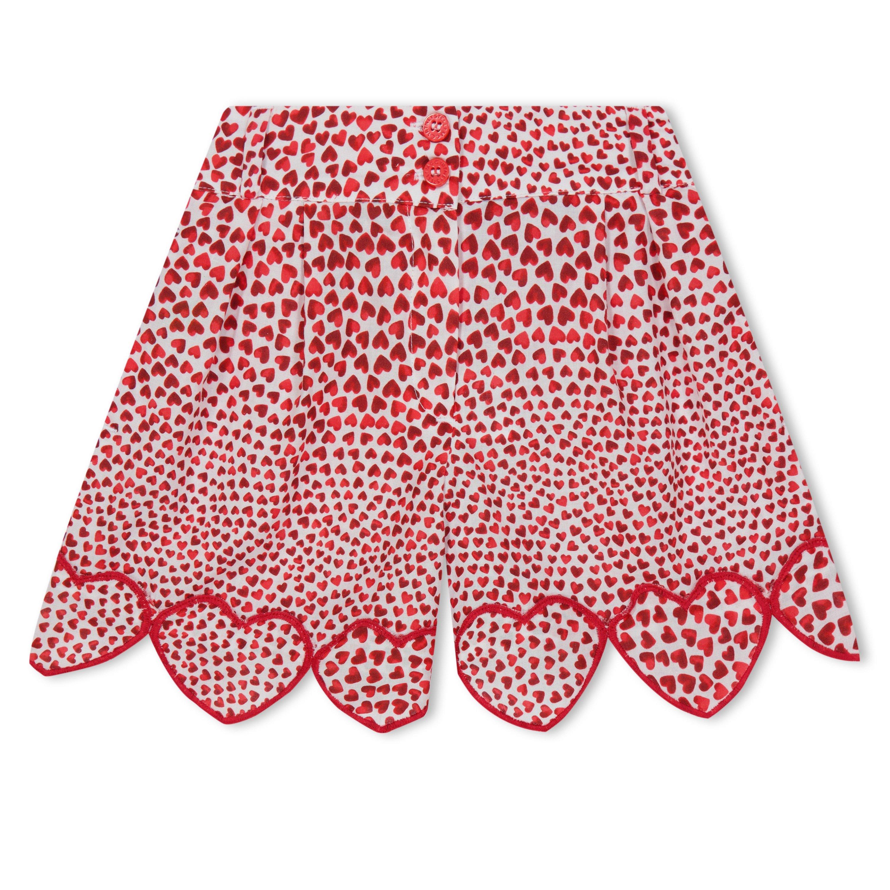 Ivry/Red 101RO - Stella McCartney - Kids' Heart Print Fleece Jogger Shorts - 1
