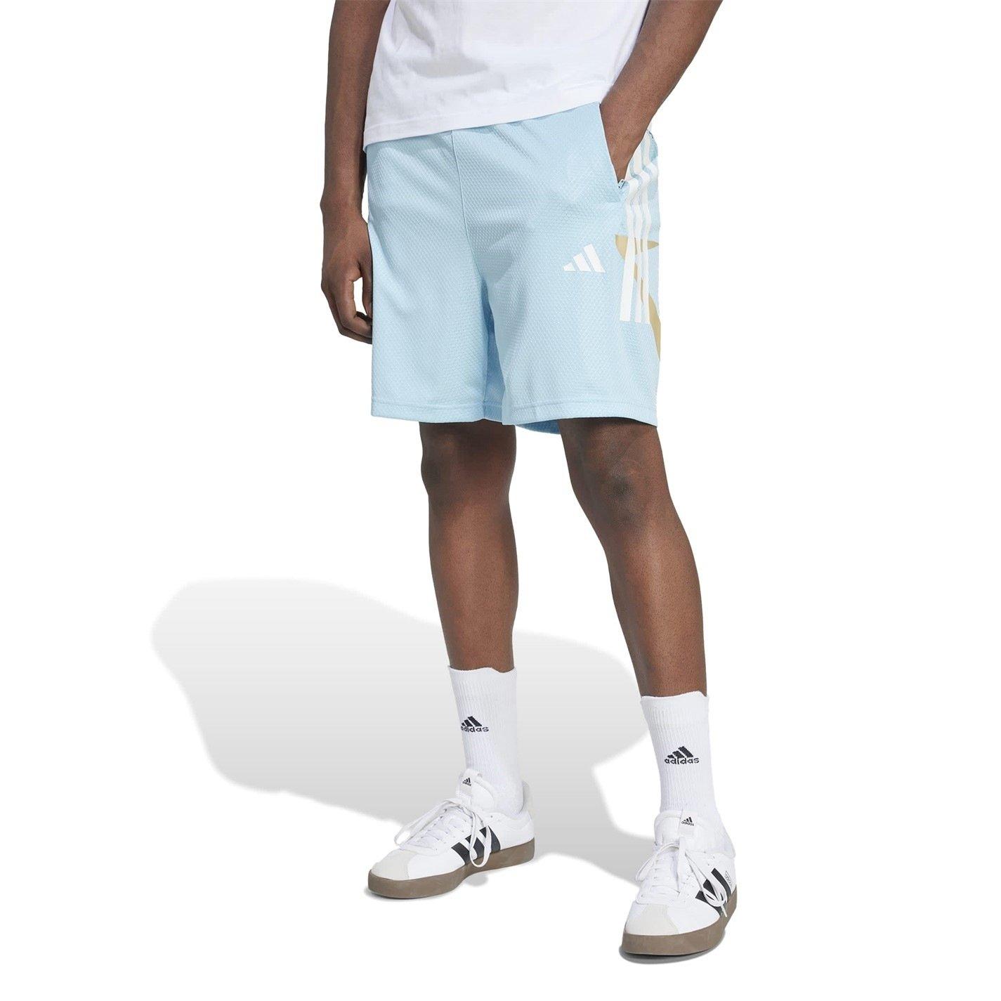 Adidas Men's House Of Tiro Nations Shorts Adults - Lt Blue/White - 2XL