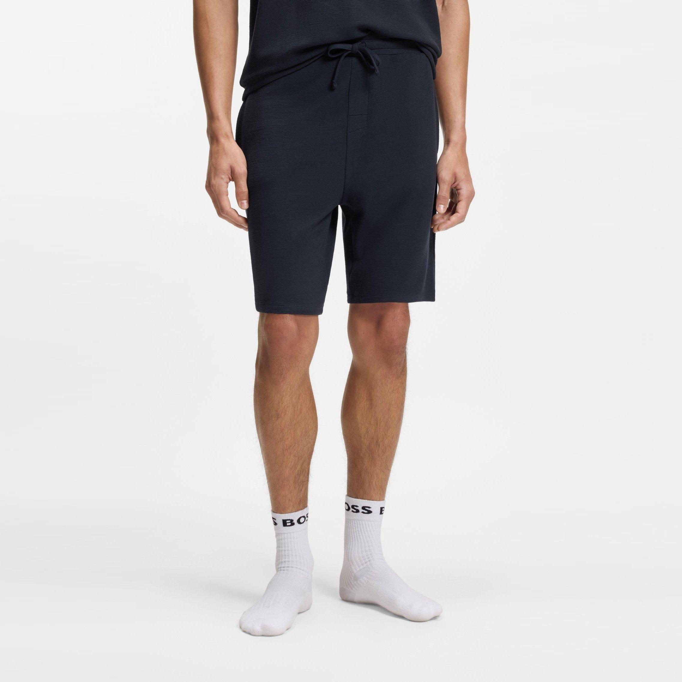Dark Blue - Hugo - Hugo Rib Shorts 10265768 01 - 2