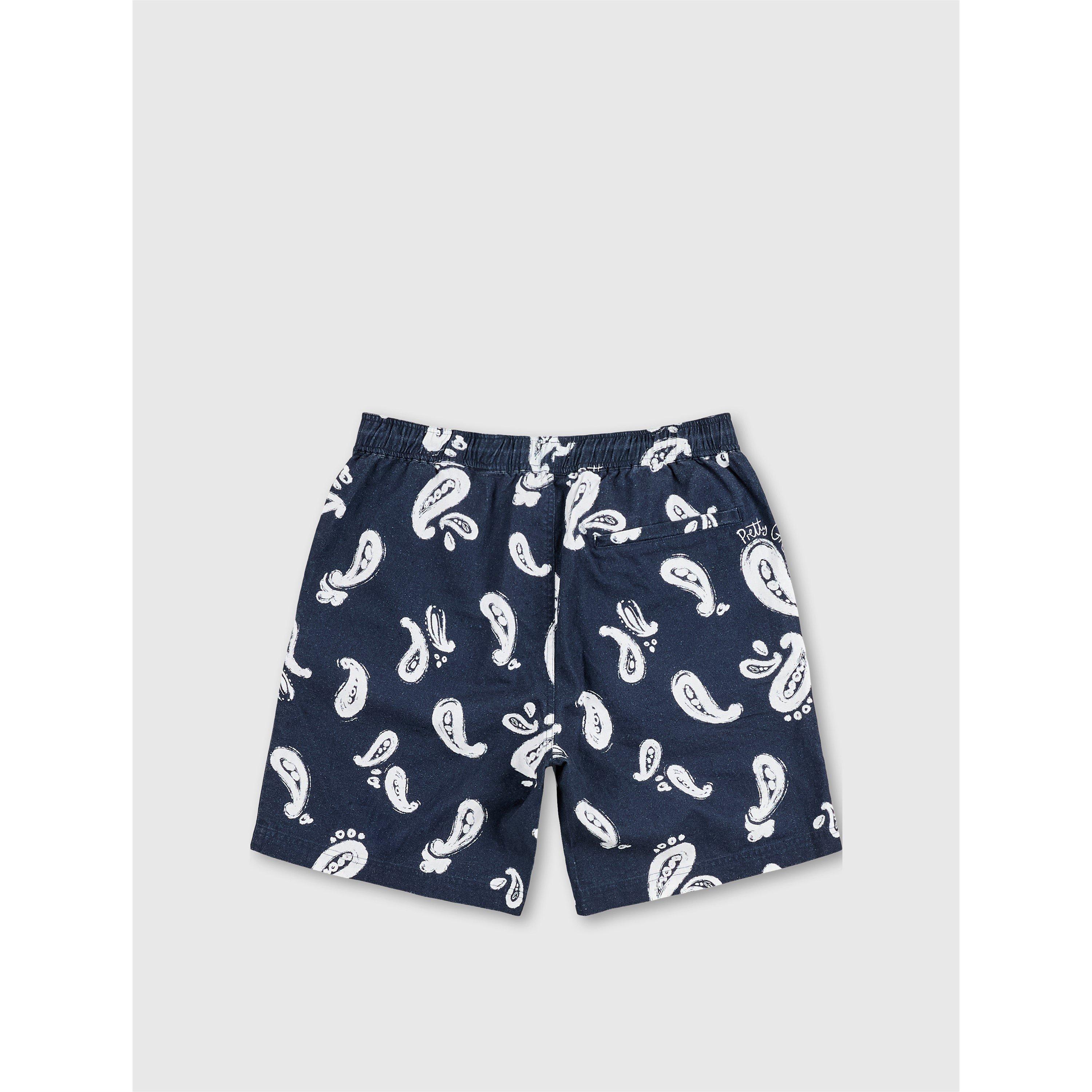 Navy - Pretty Green - Men's Fleece Jogger Shorts - 2