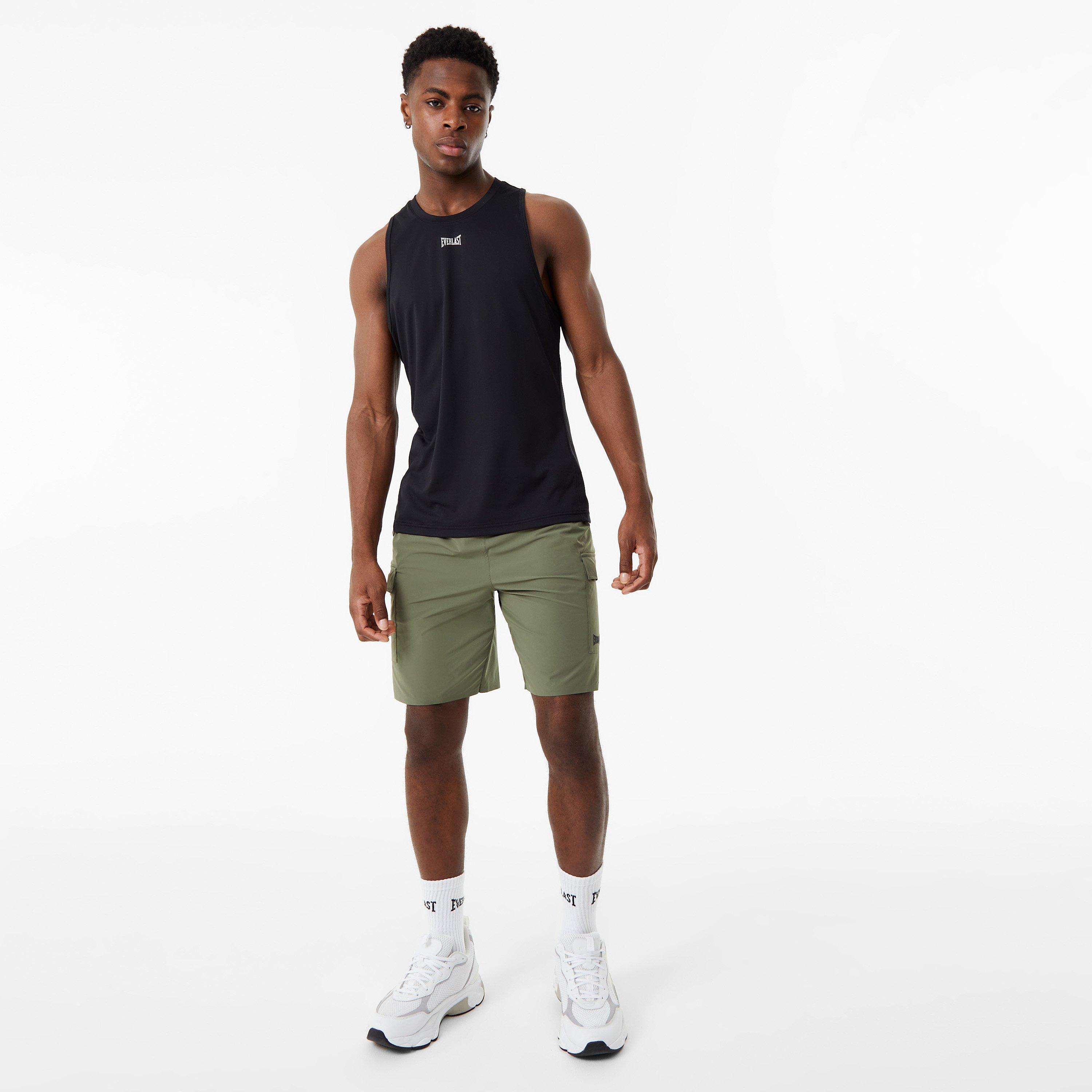 Khaki - Everlast - Longer Length Cargo Short Mens - 6