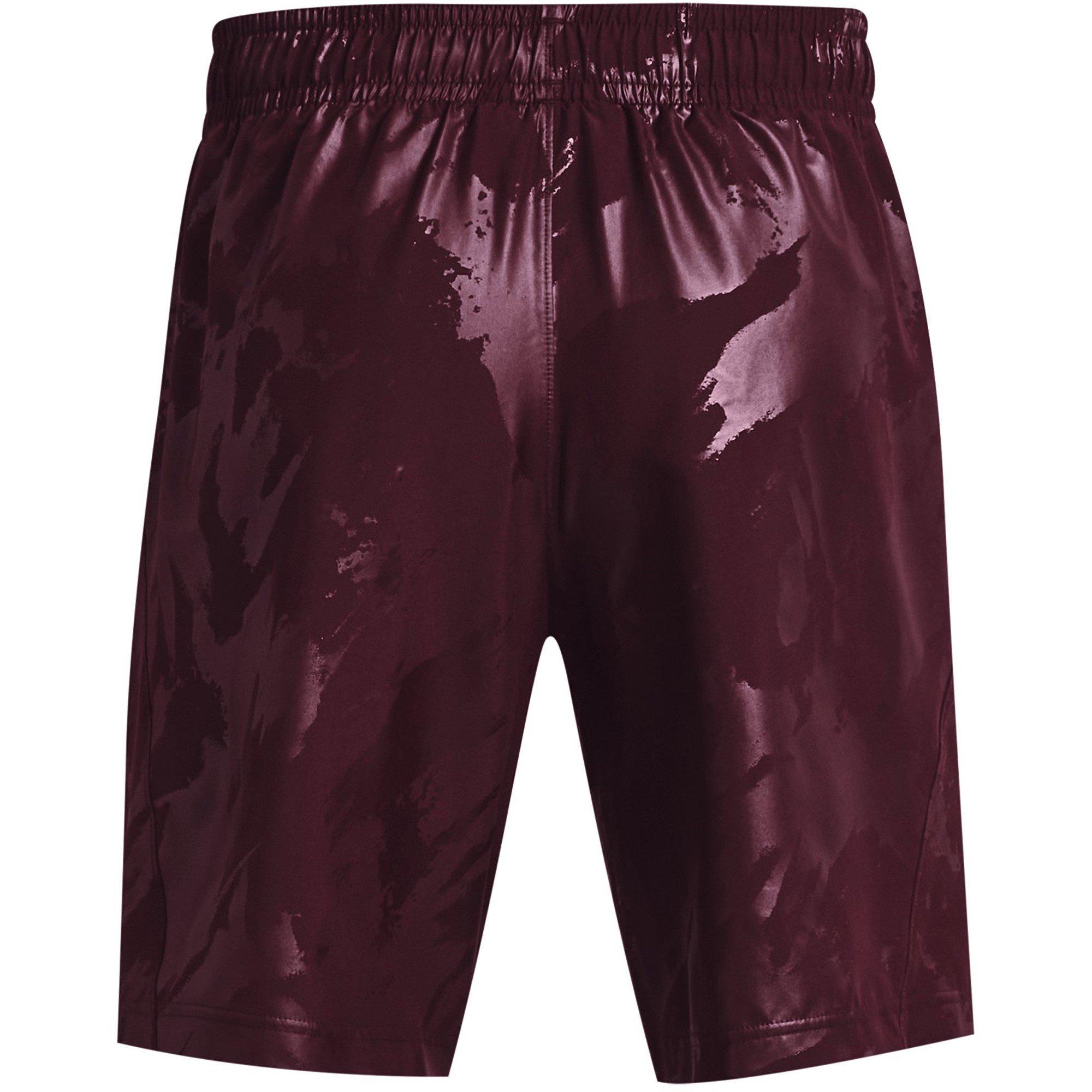 Maroon - Under Armour - Emboss Performance Gym Shorts - 7