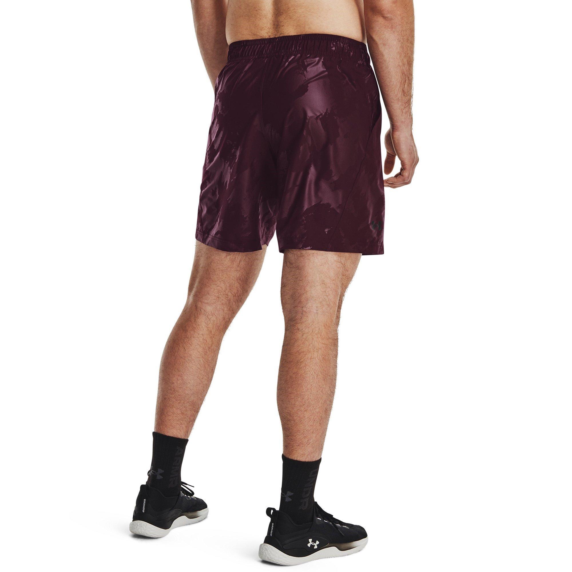 Maroon - Under Armour - Emboss Performance Gym Shorts - 3
