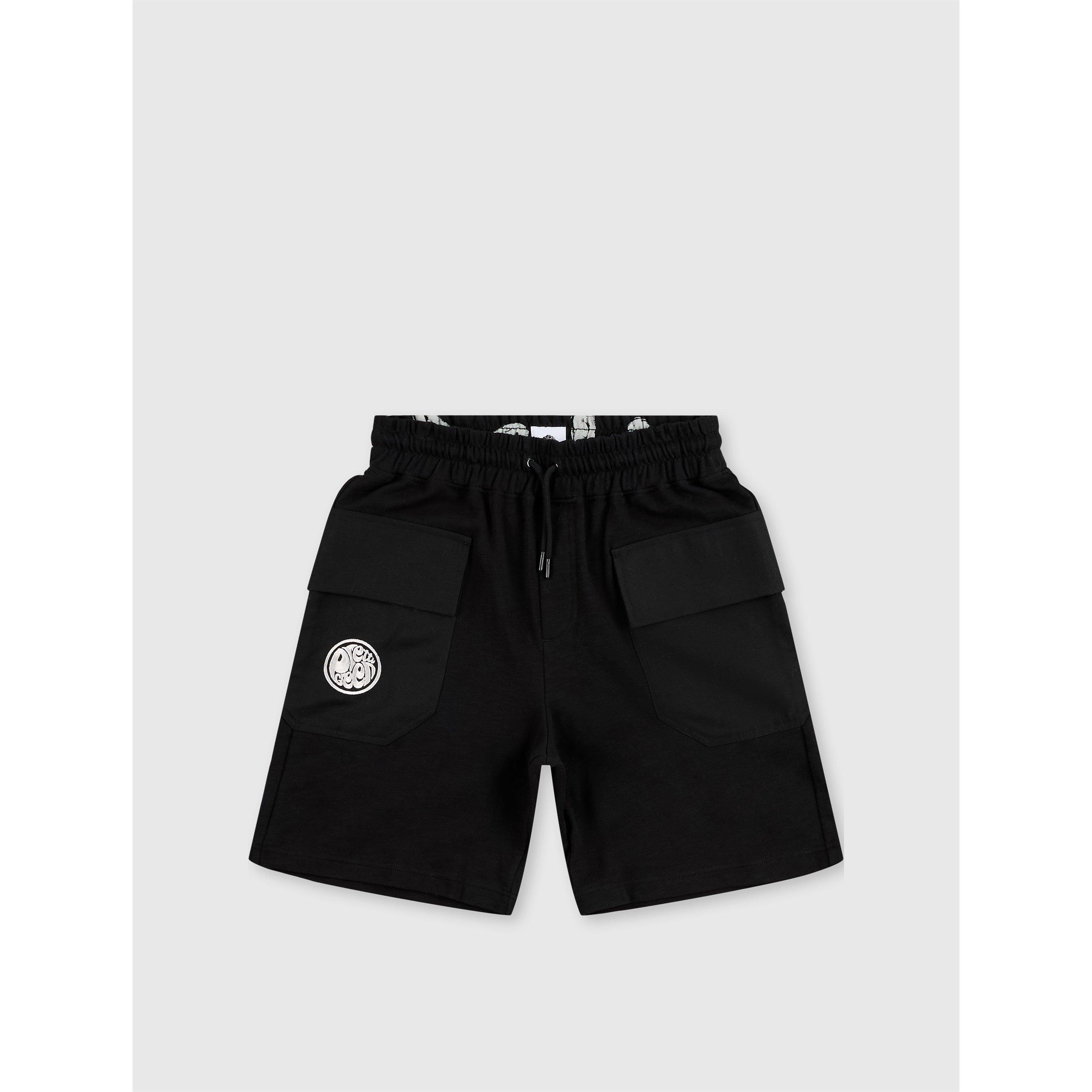 Pretty Green Men's Stamford Fleece Jogger Shorts - Black - Small