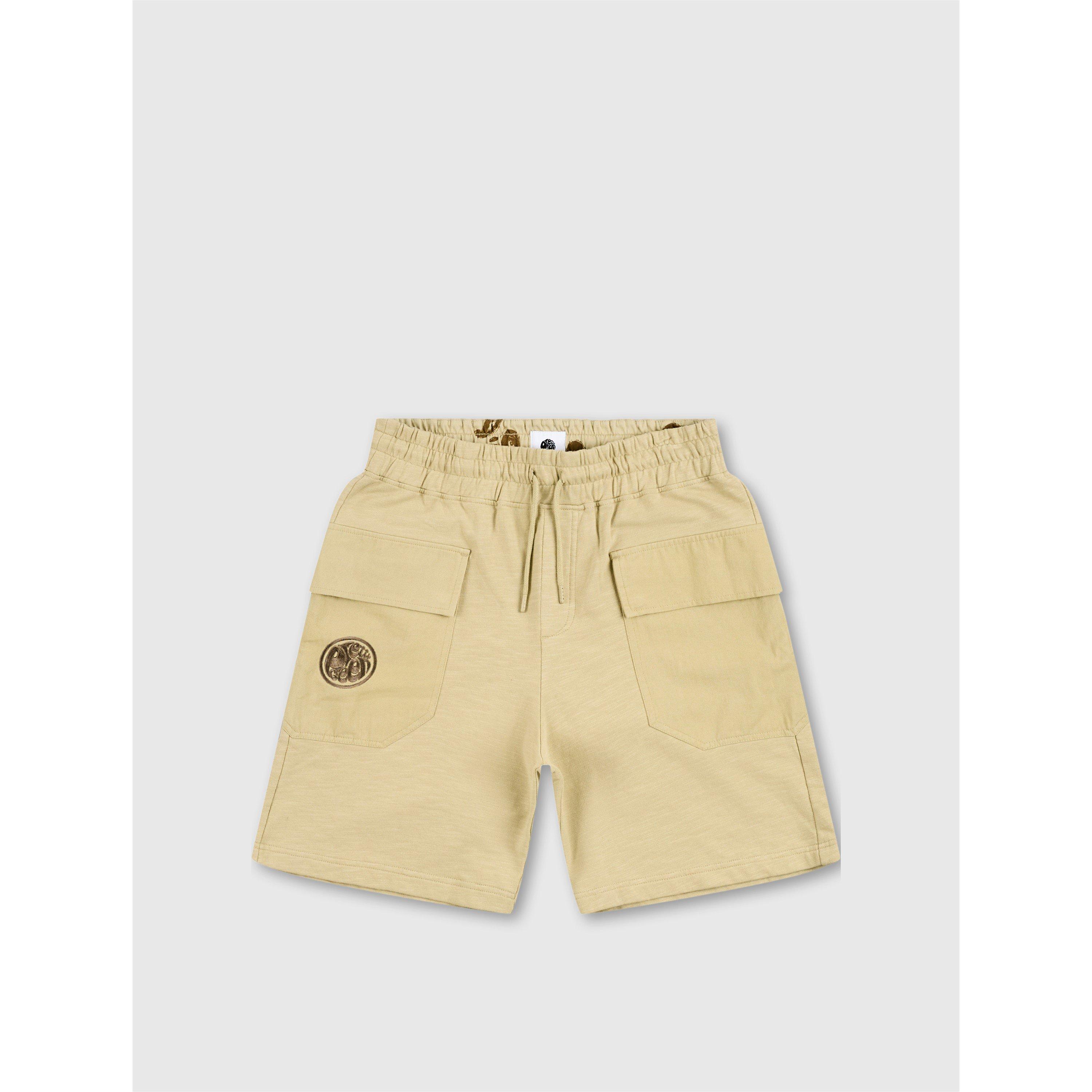 Pretty Green Men's Stamford Fleece Jogger Shorts - Taupe - Small