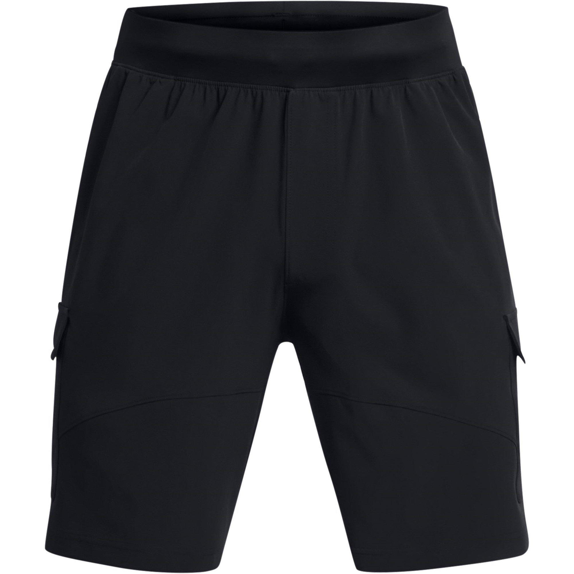 Nero - Under Armour - Men's Stretch Woven Cargo Performance Gym Shorts - 1