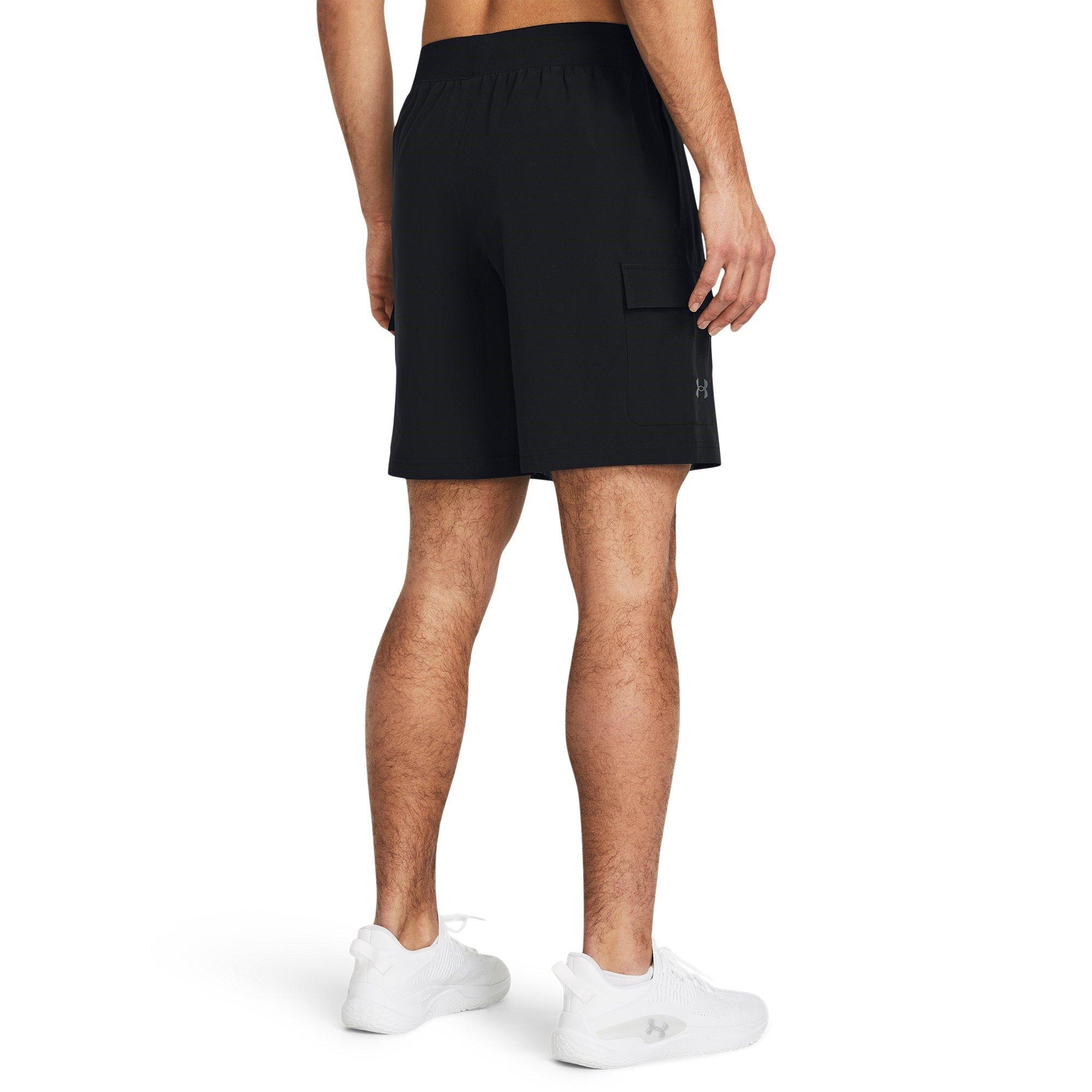 Black - Under Armour - Stretch Woven Cargo Performance Gym Shorts - 3