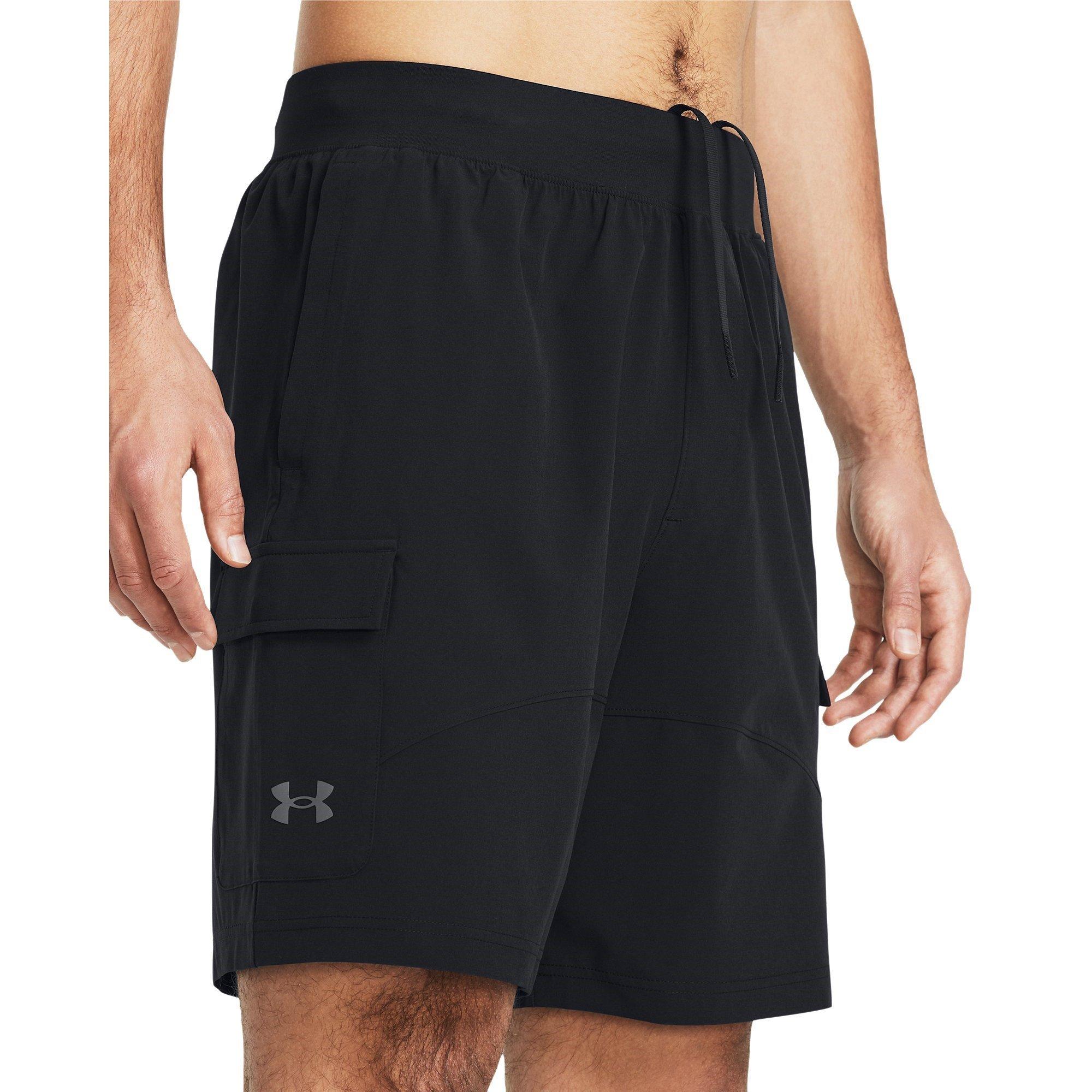 Black - Under Armour - Stretch Woven Cargo Performance Gym Shorts - 5