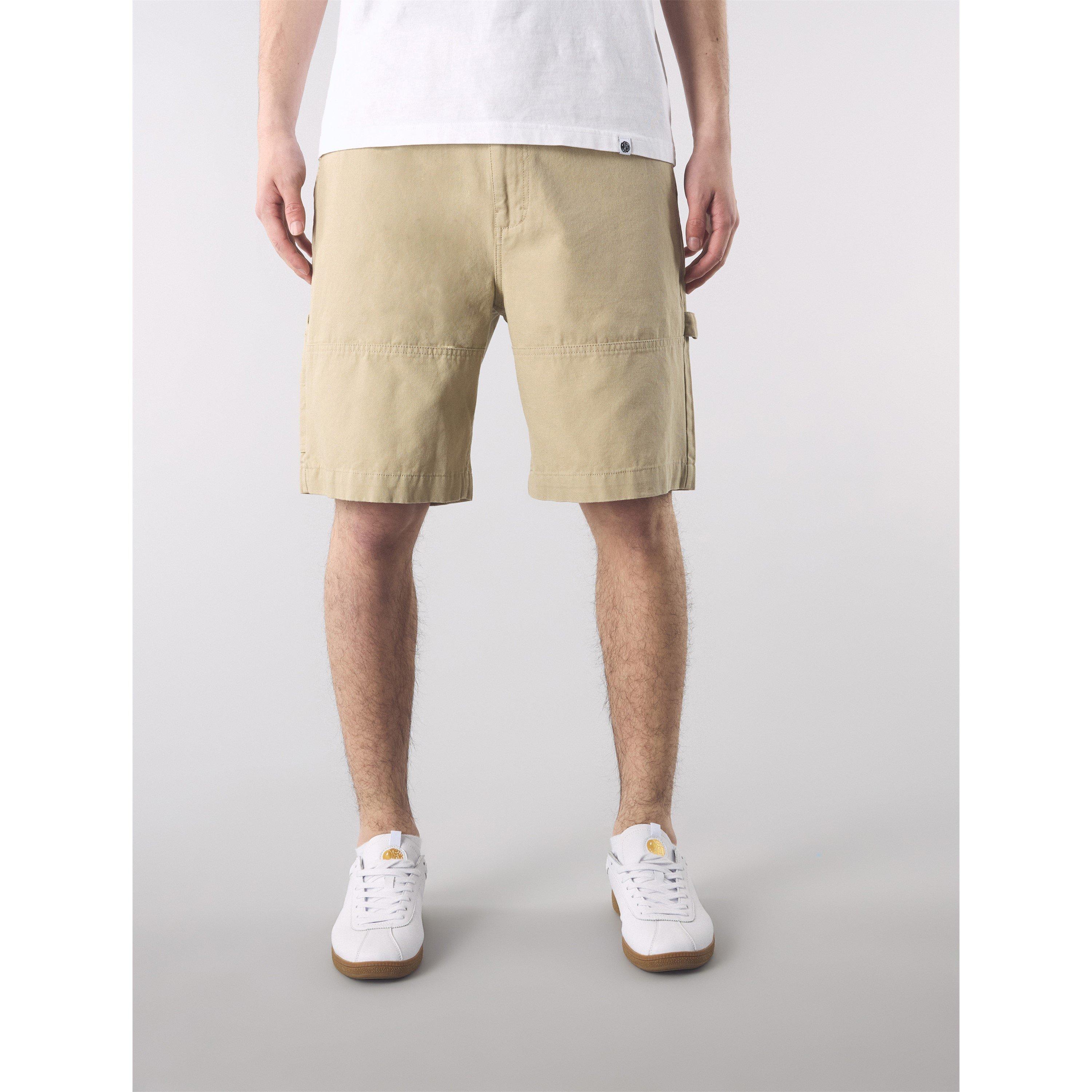 Taupe - Pretty Green - Men's Stamford Carpenter Cargo Shorts - 4