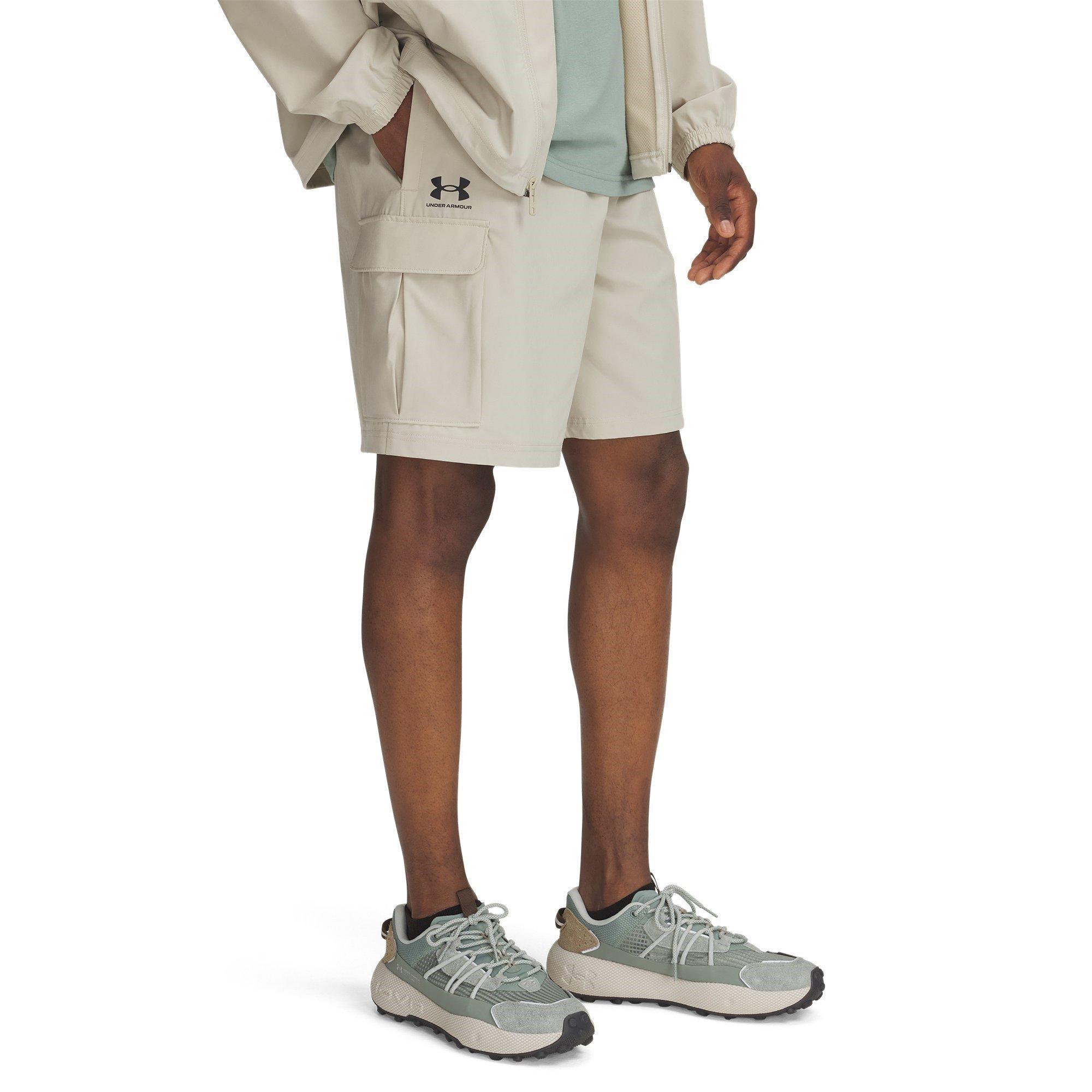 Khaki Base/Blck - Under Armour - Armour Ua Vibe Woven Cargo Short Mens - 1