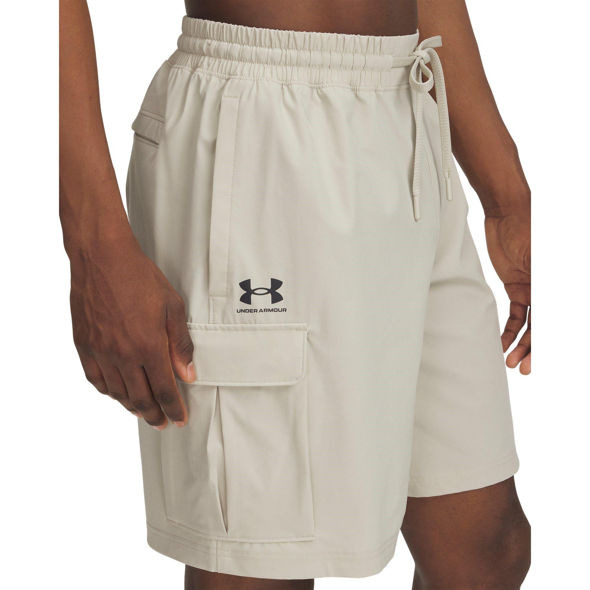 Khaki Base/Blck - Under Armour - Armour Ua Vibe Woven Cargo Short Mens - 3