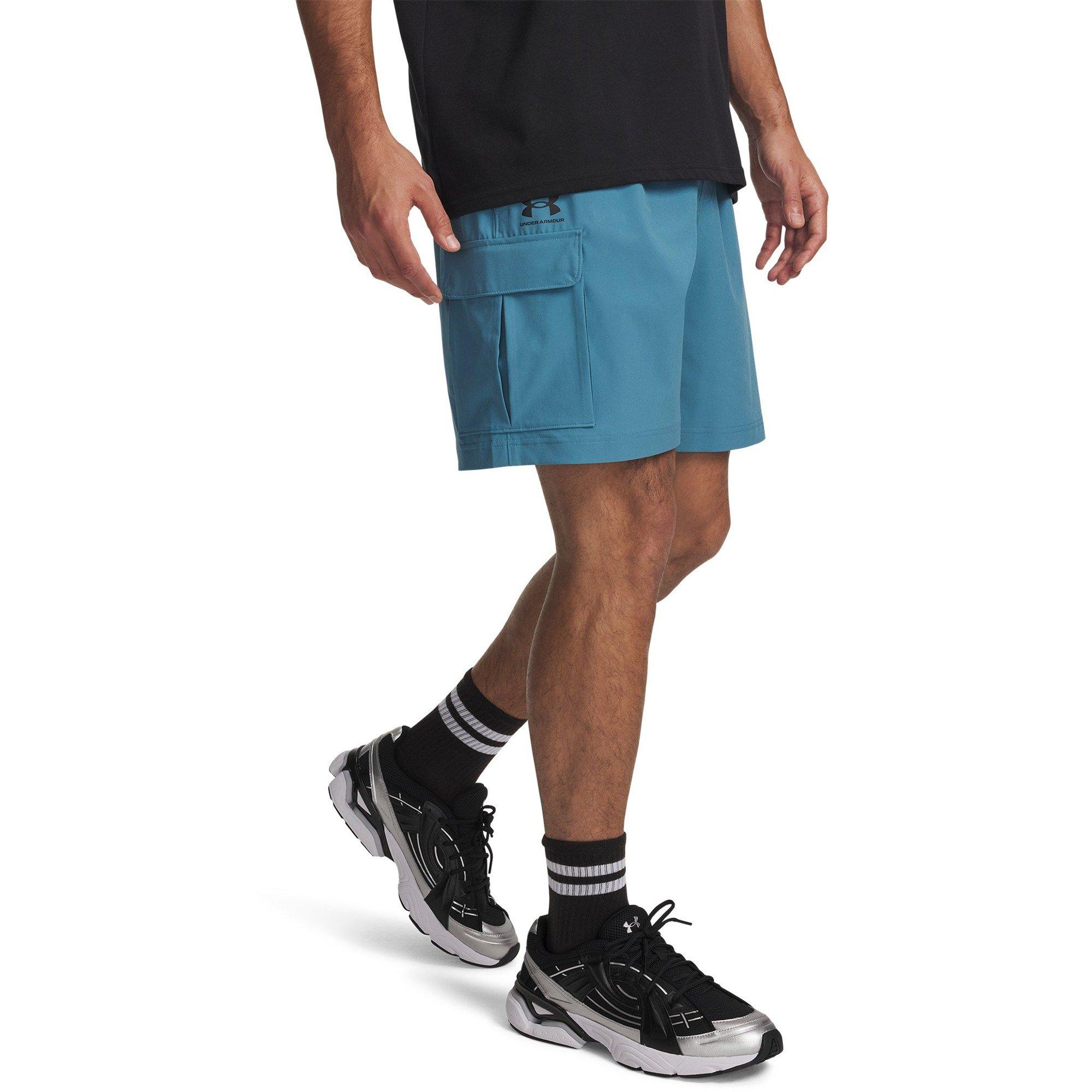 Under Armour Men's Vibe Woven Cargo Shorts - Blue/Black - L