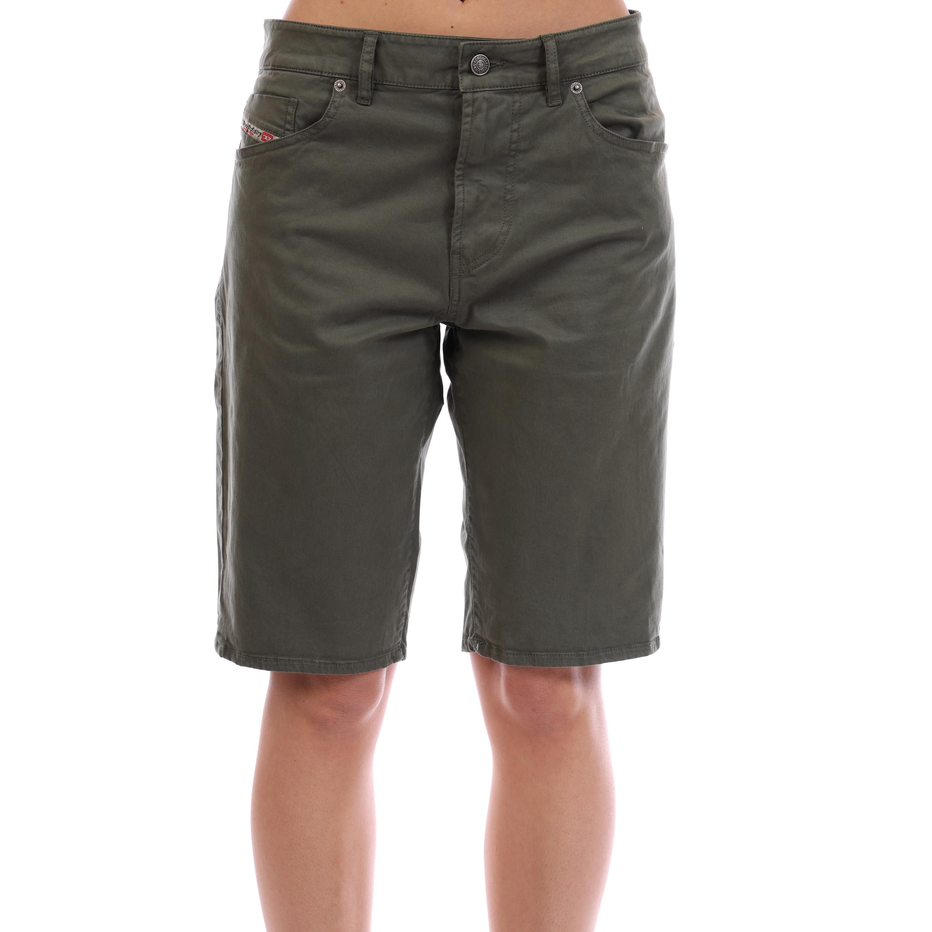 Green - Diesel - Men's Fleece Jogger Shorts - 3