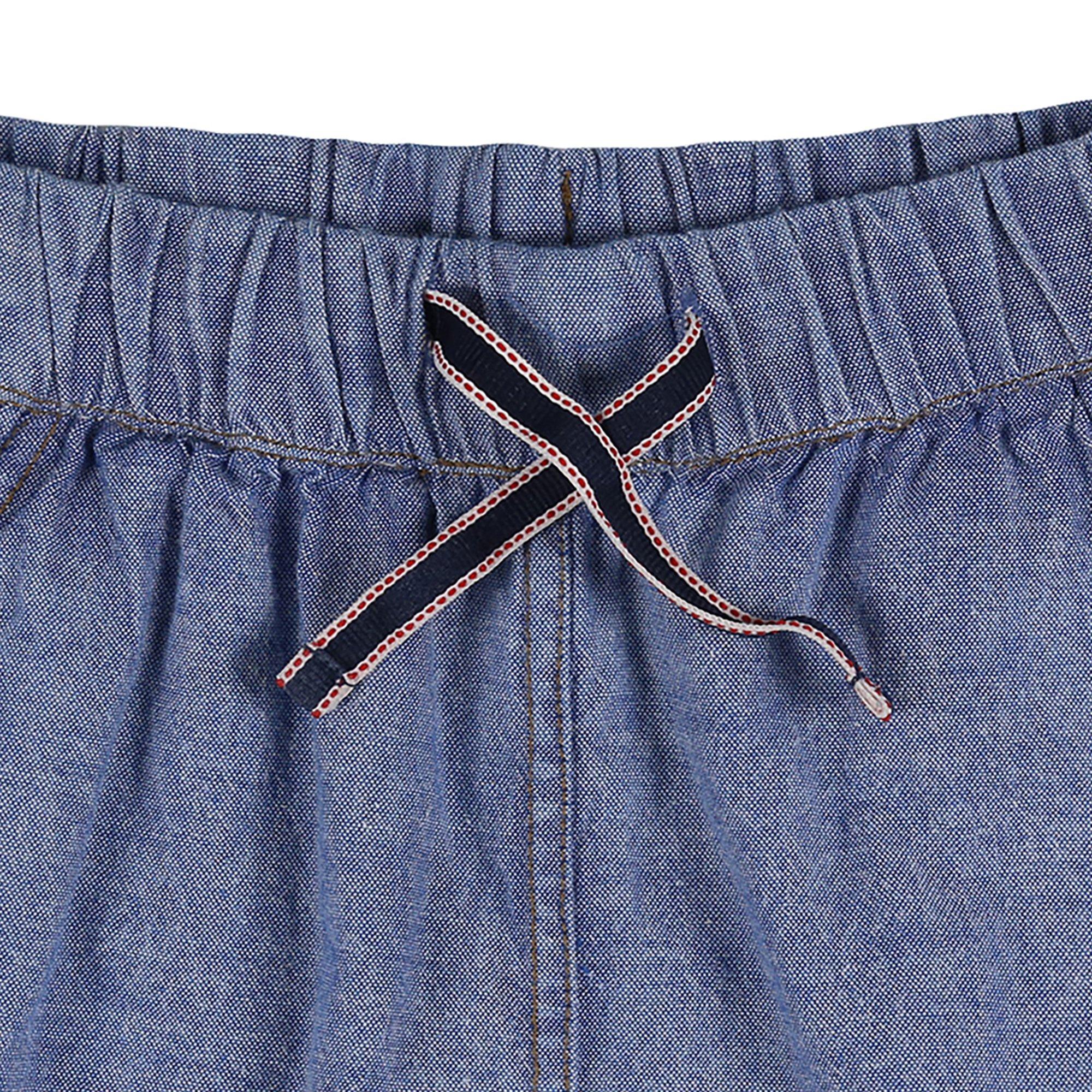 Blå - Lilly and Sid - Chambray Jersey Jogger Shorts - 3