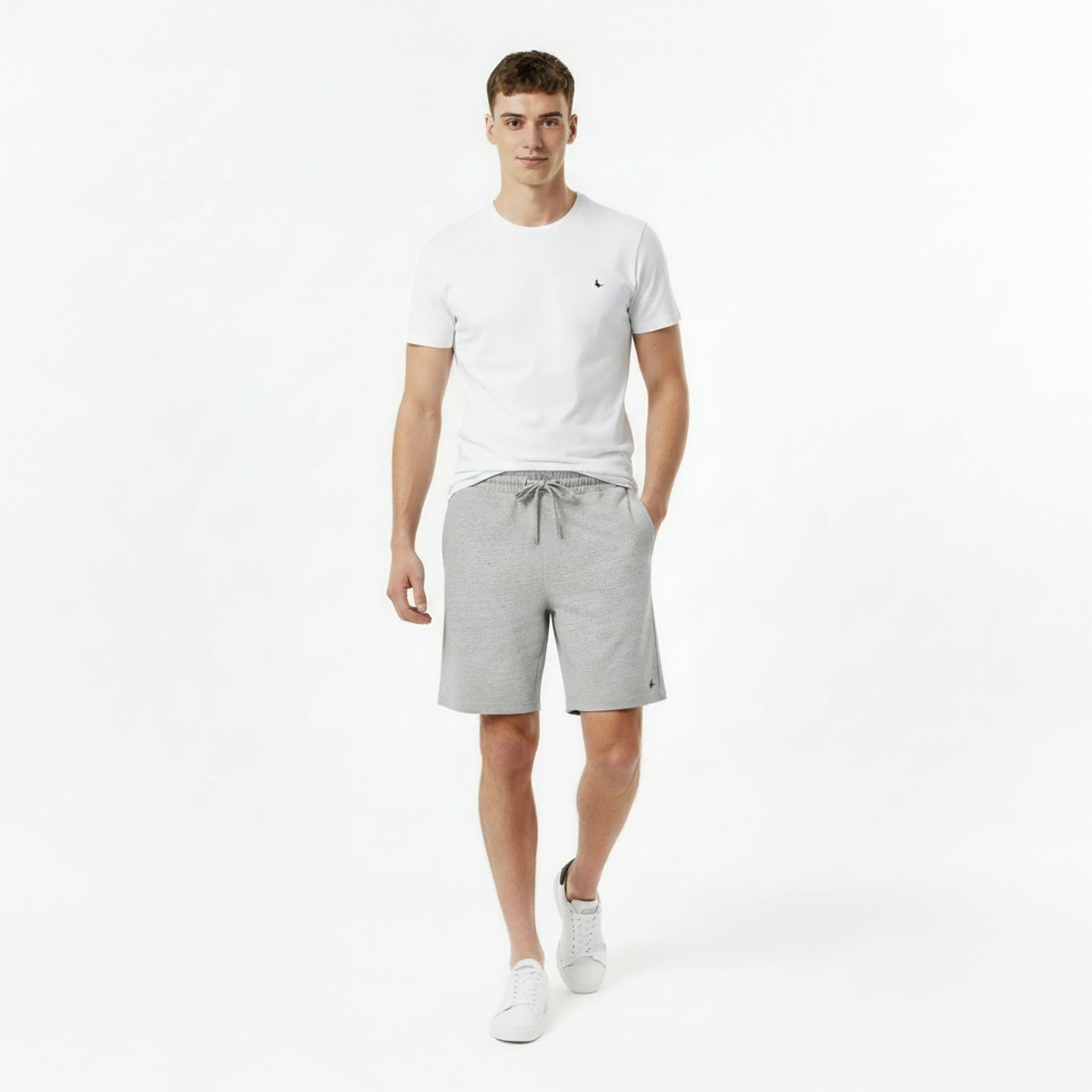 Grey Marl - Jack Wills - Balmore Pheasant Sweat Shorts Mens - 5