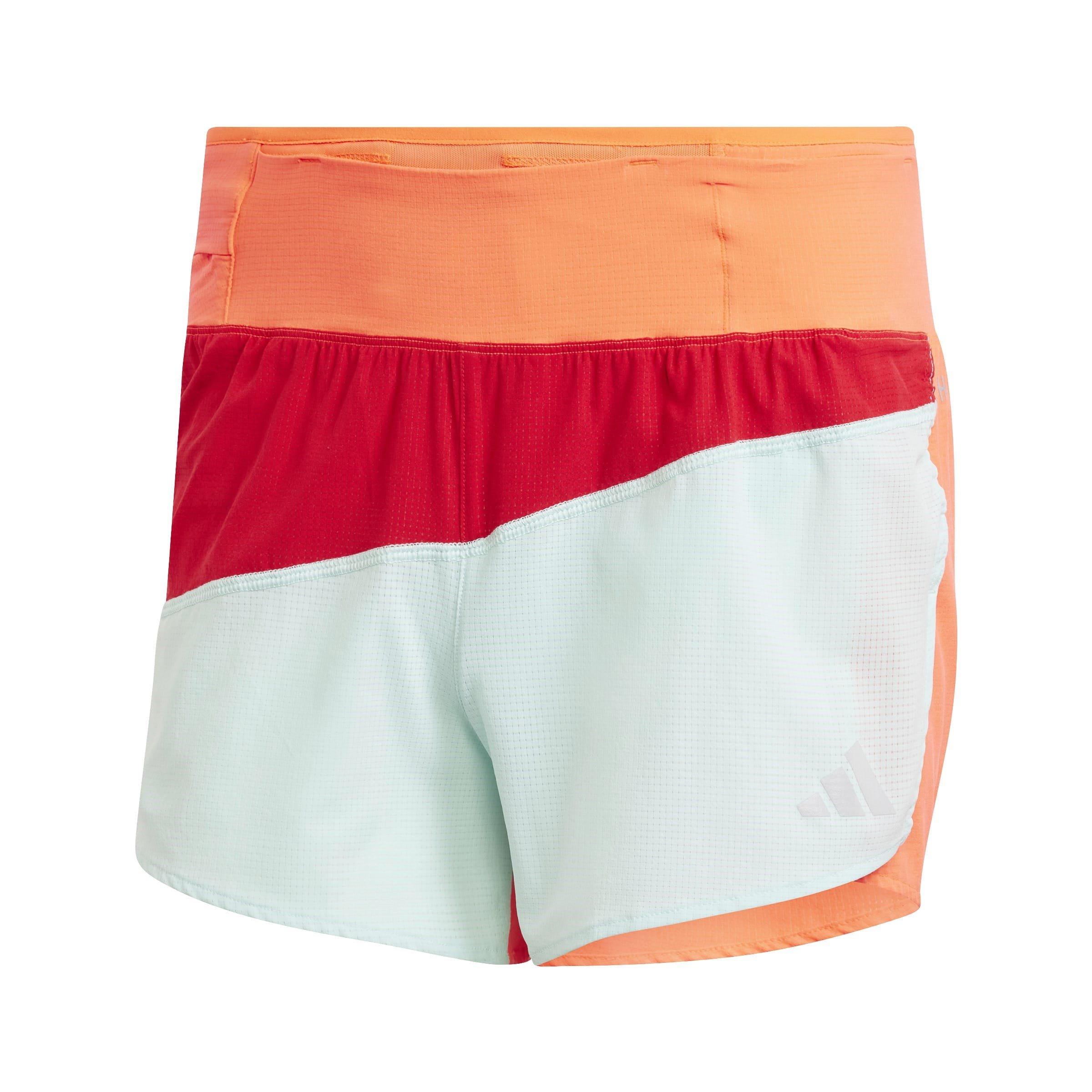 Scrlt/Aqa/ Red - adidas - New York City Running Split Short Mens - 1