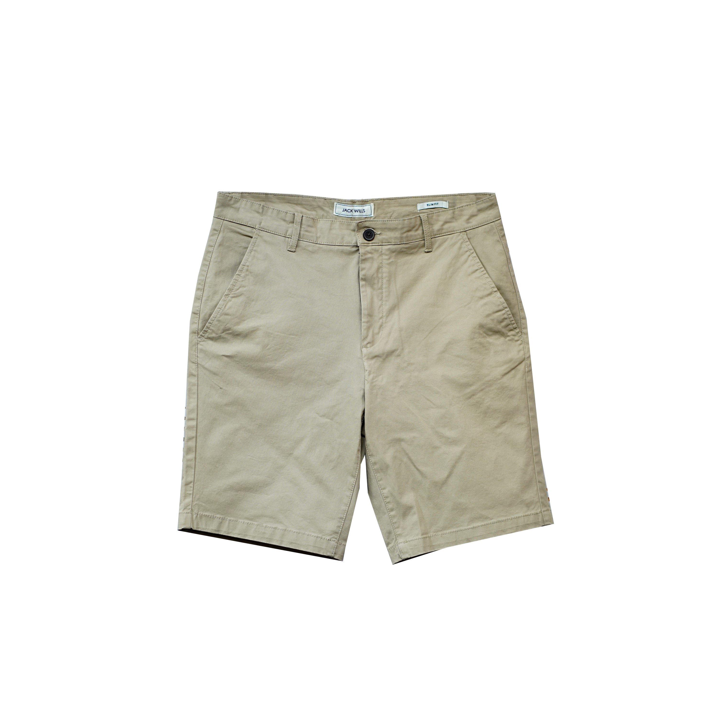 Jack Wills Men's Slim Chino Shorts - Taupe - 32W R