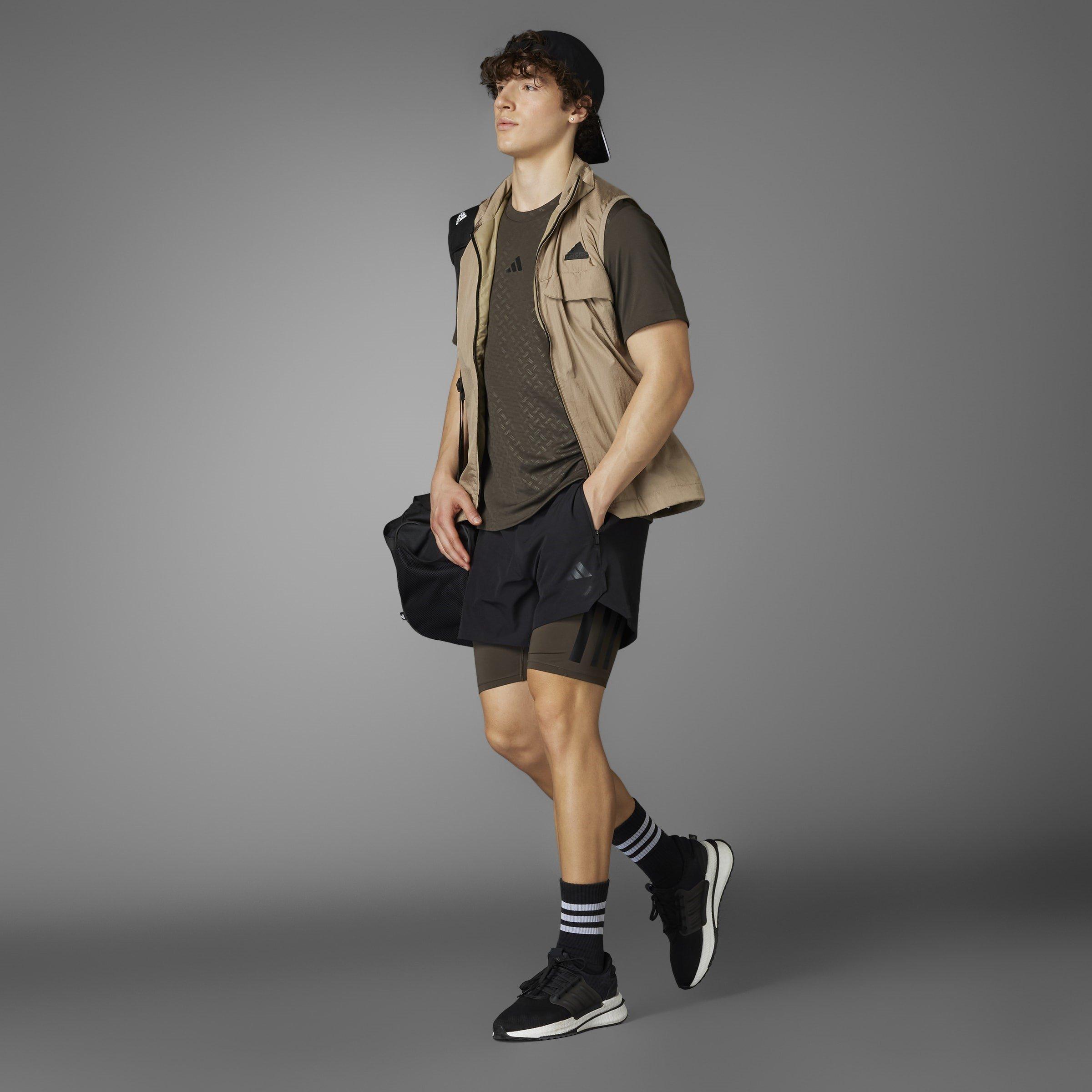 Black/Carbon - adidas - Power 2in1 Gym Short Mens - 12