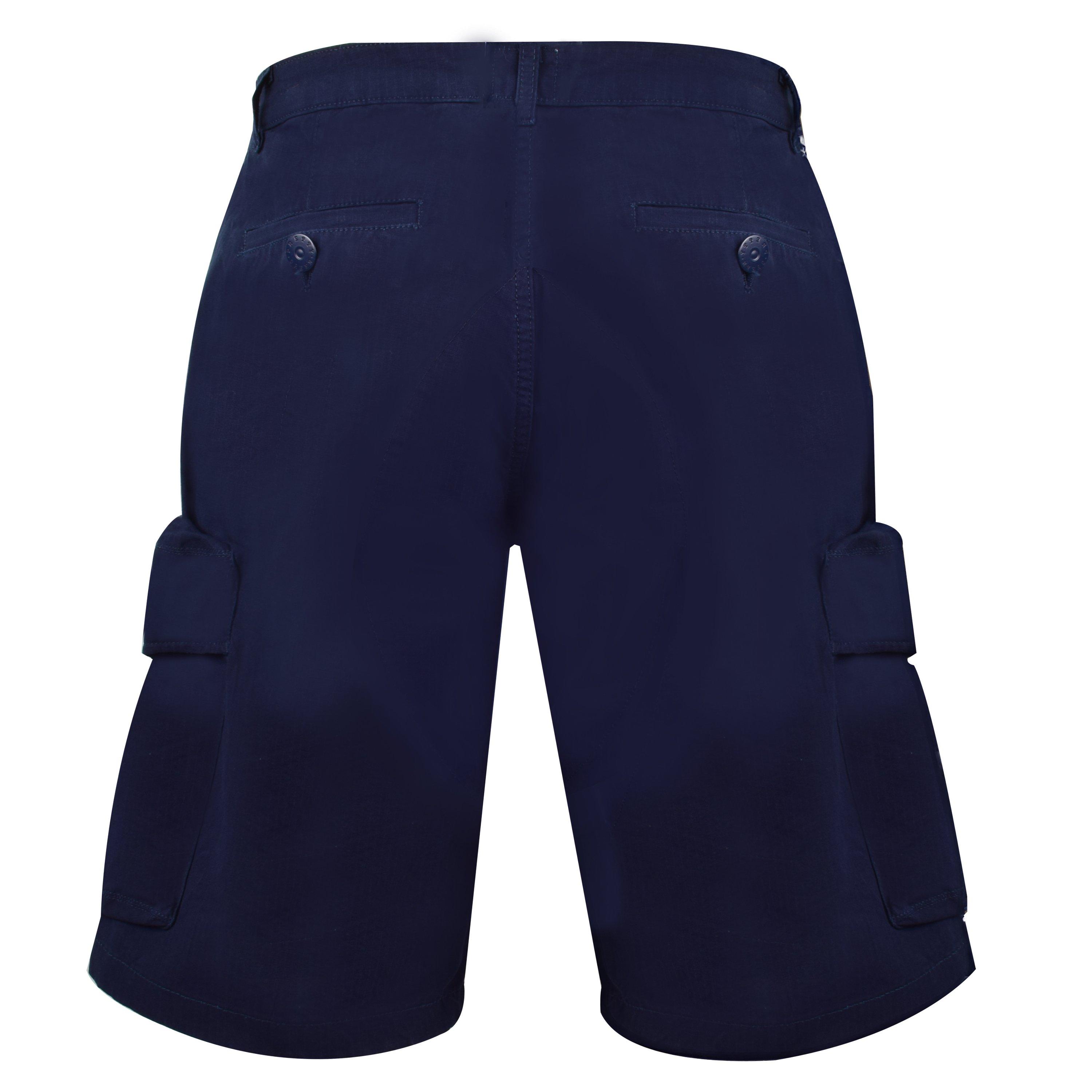 Navy - Pretty Green - Men's Cargo Shorts - 3