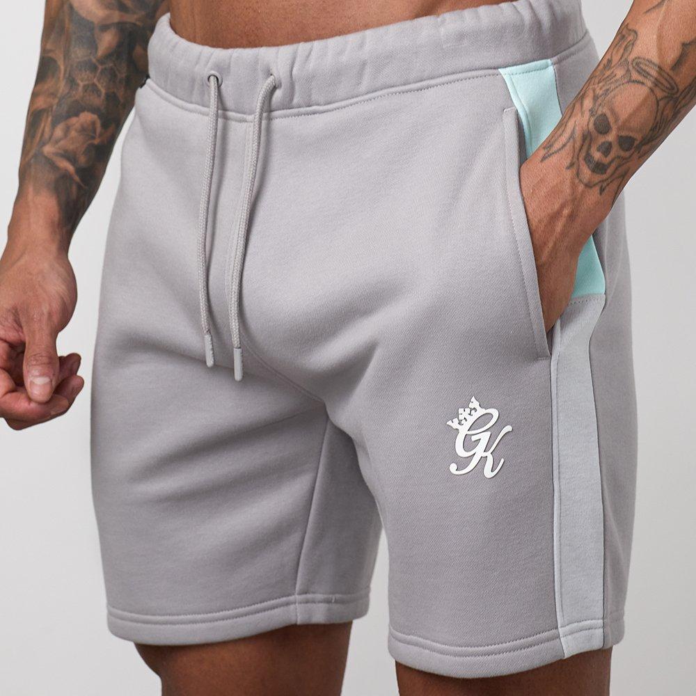 Grey/Grey/Seafm - Gym King - Gym King Contrast Panel Short - Urban Grey/Light Grey/Mint - 3