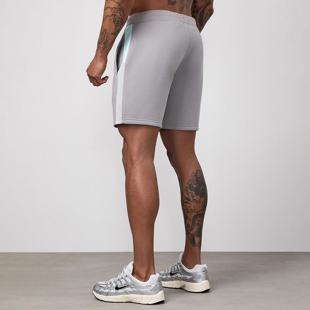 Grey/Grey/Seafm - Gym King - Gym King Contrast Panel Short - Urban Grey/Light Grey/Mint - 4